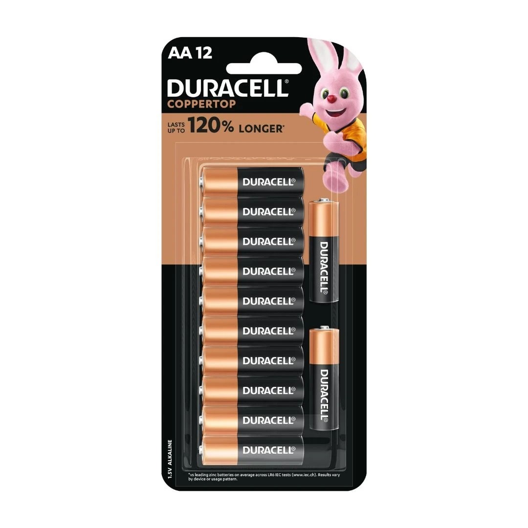 1 Duracell Coppertop AA 12 Pack Batteries, 1 of 8