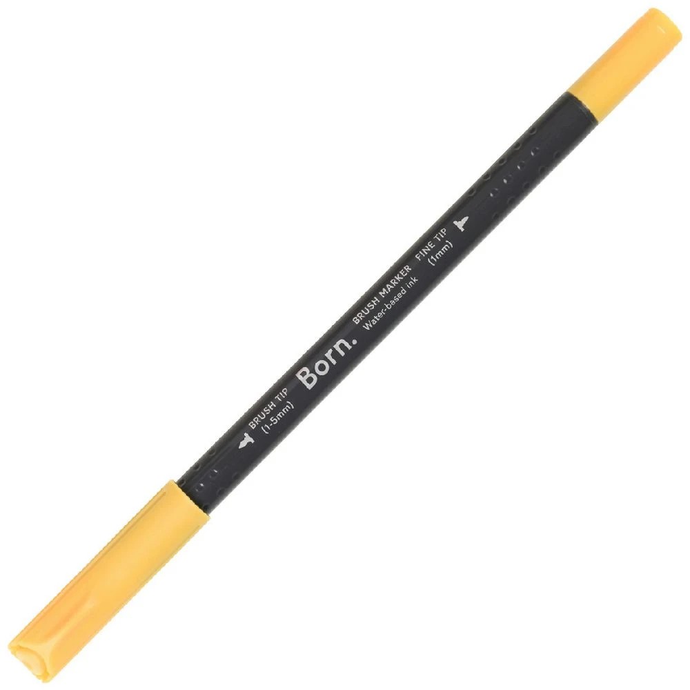 1 Born Professional Brush Dual-Tip Marker Chrome Orange 946, 1 of 4
