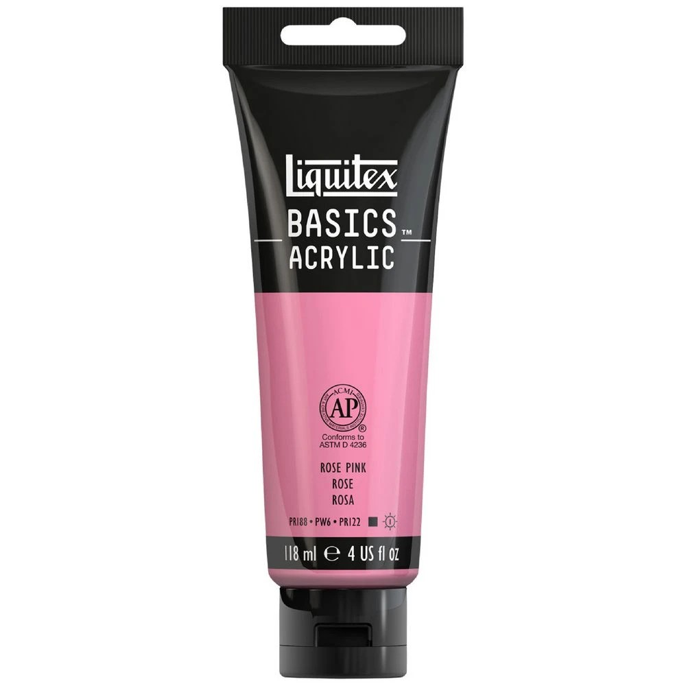 1 Liquitex Basics Acrylic Paint 118mL Rose Pink, 1 of 5