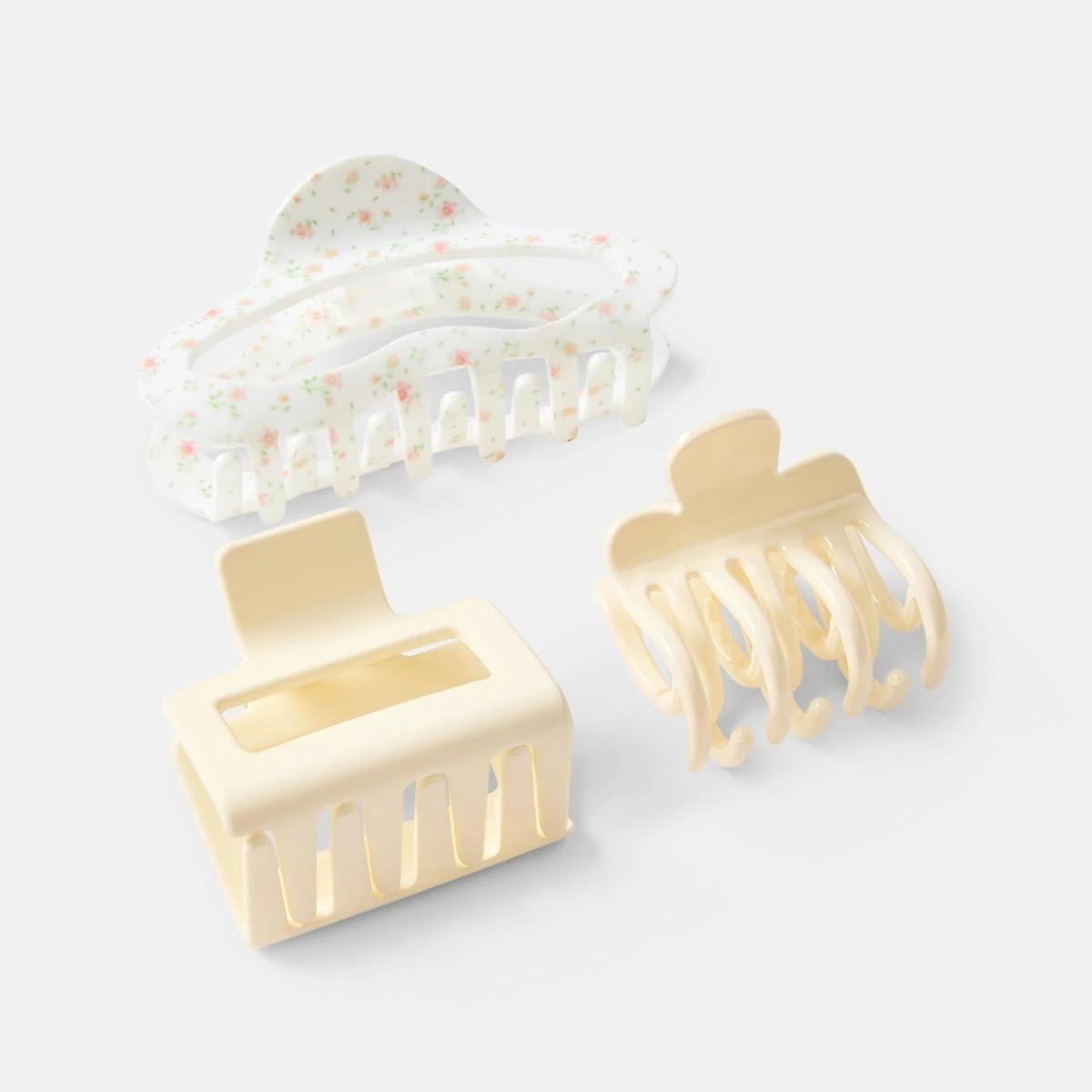 1 3 Pack Mix Statement Claw Hair Clips, 1 of 4