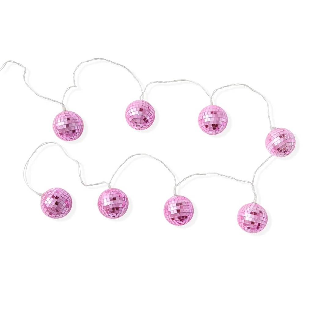 5 Pink Disco Ball String Lights, 5 of 8