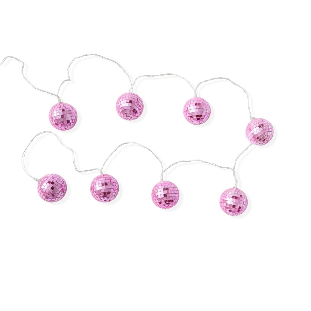 5 Pink Disco Ball String Lights, 5 of 8