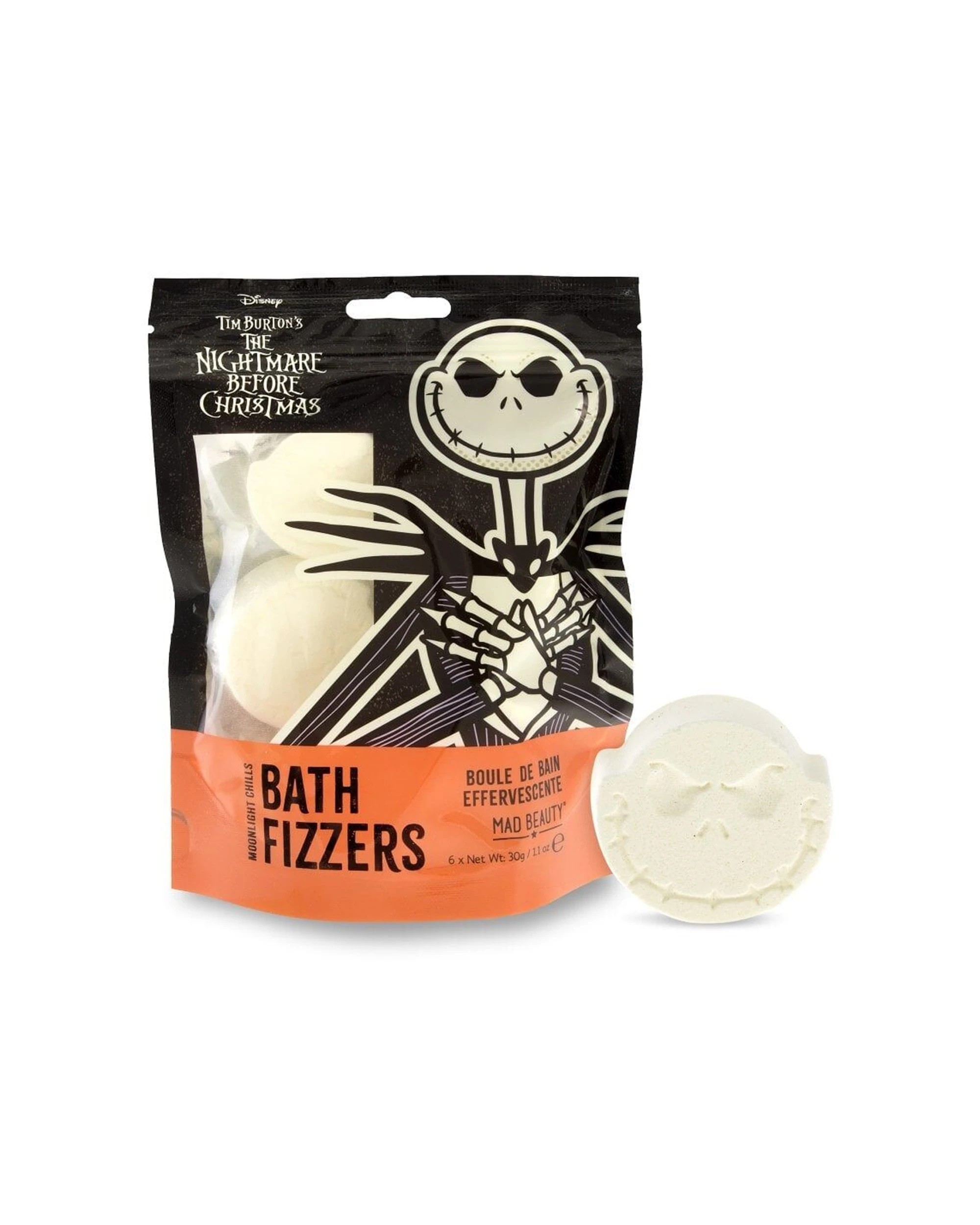 4 Disney Nightmare Before Christmas Scented Bath Fizzers Passionfruit 180g 2 Pack - Multi, 4 of 4