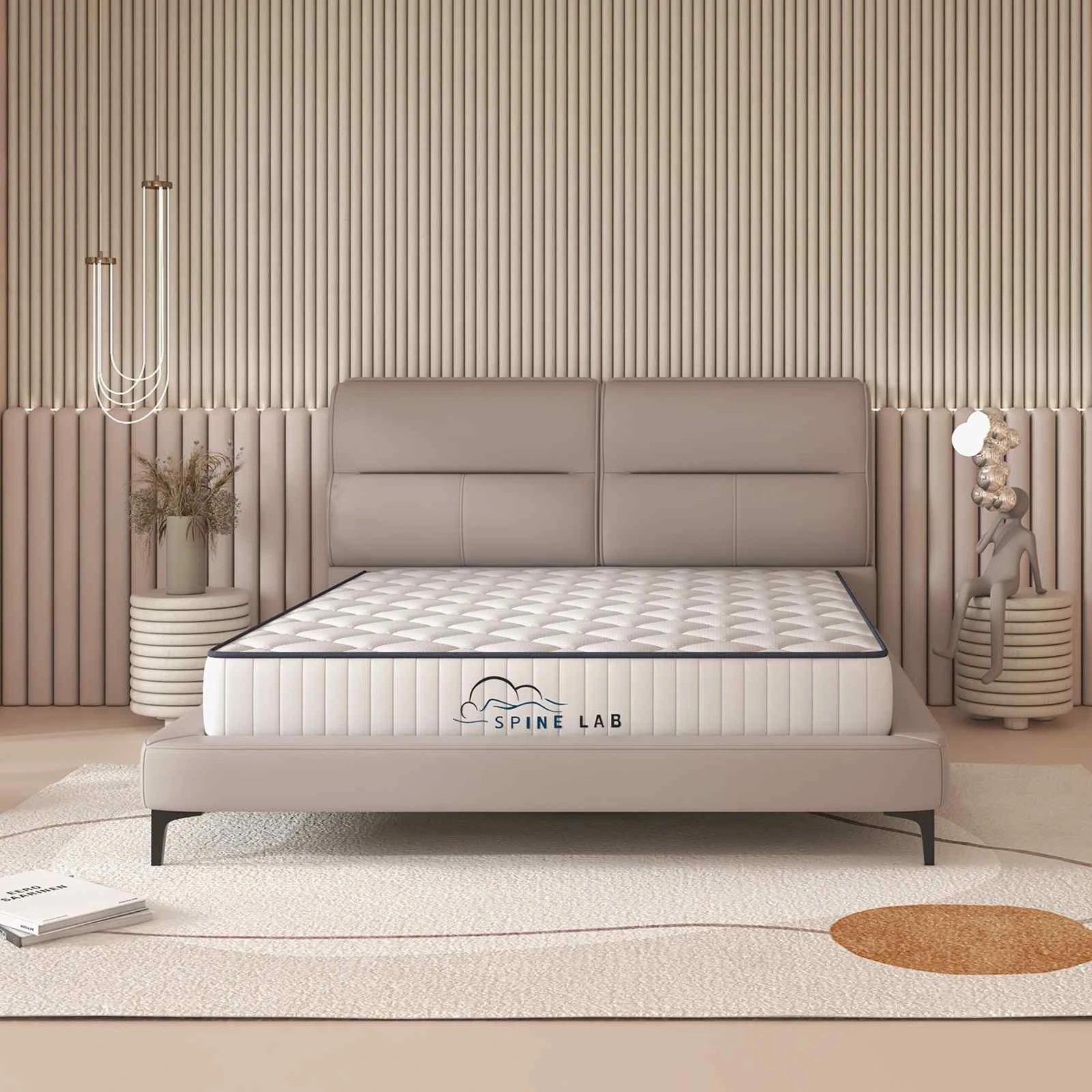 5 Spine-Lab 5 Zone 21cm Medium Firm Mattress - Queen Bed - White, 5 of 10