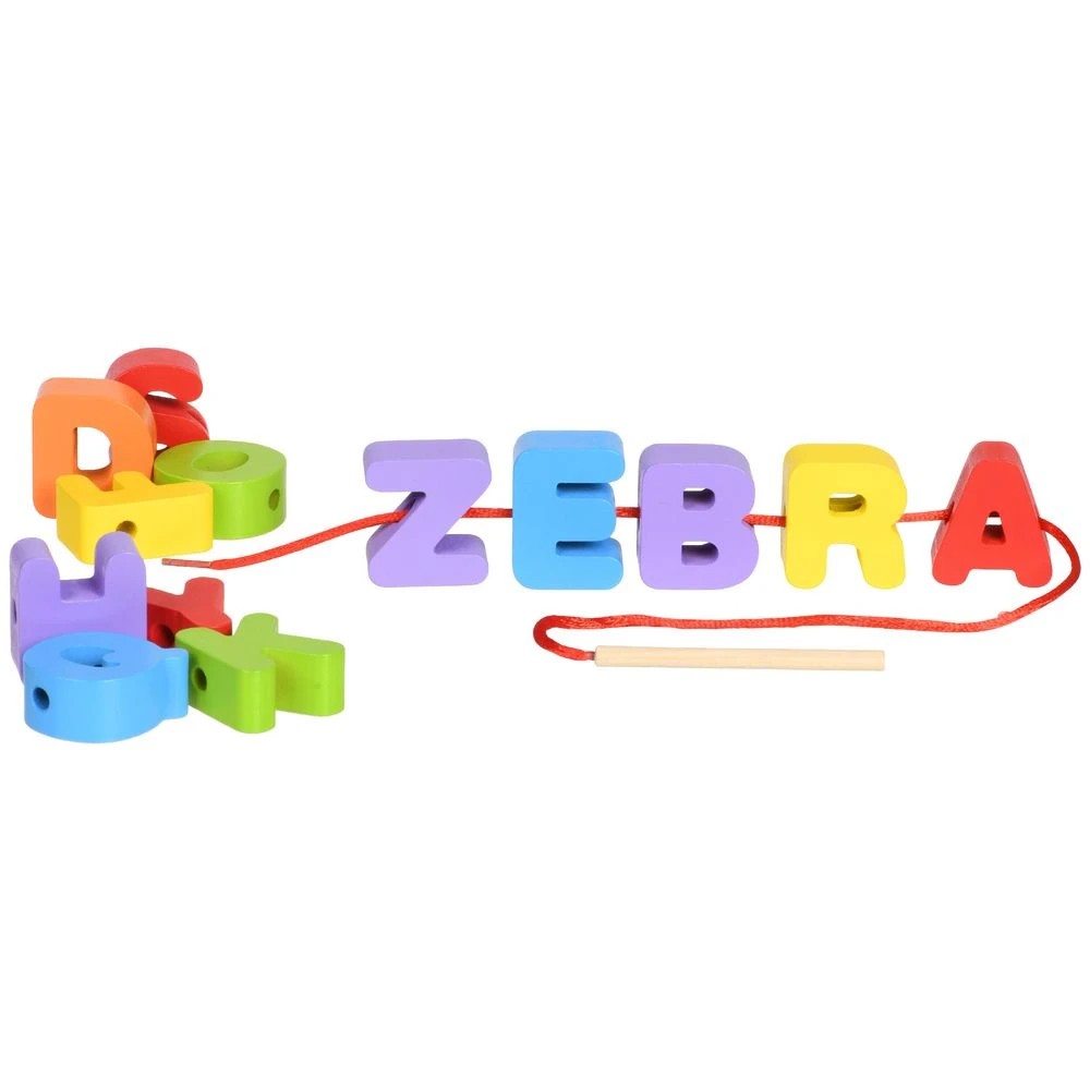 4 Kadink Wooden Alphabet Lacing Letters Jar 53 Pack, 4 of 4