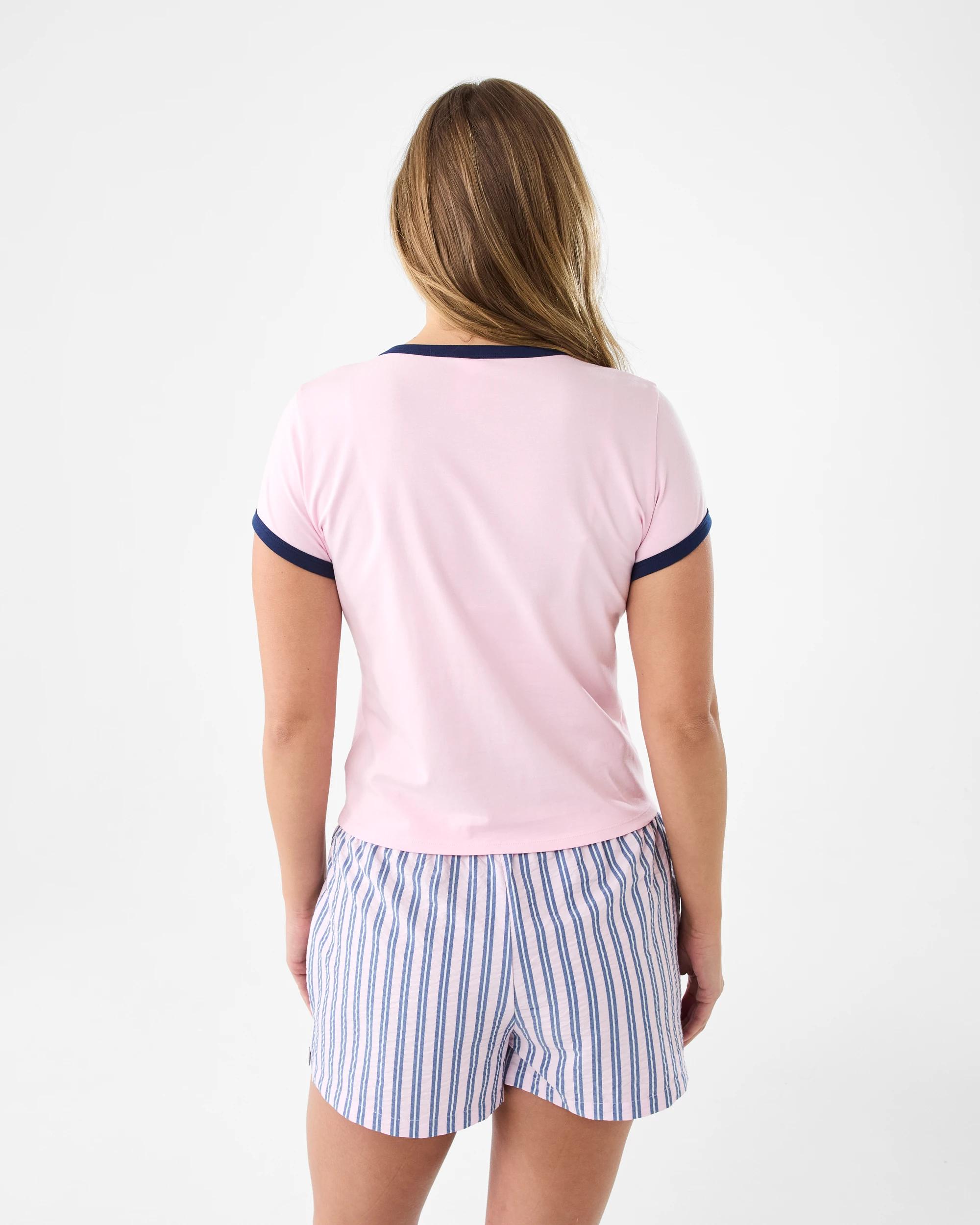 4 Elastic Waist Woven Shorts Blu Pk Stp, 4 of 6