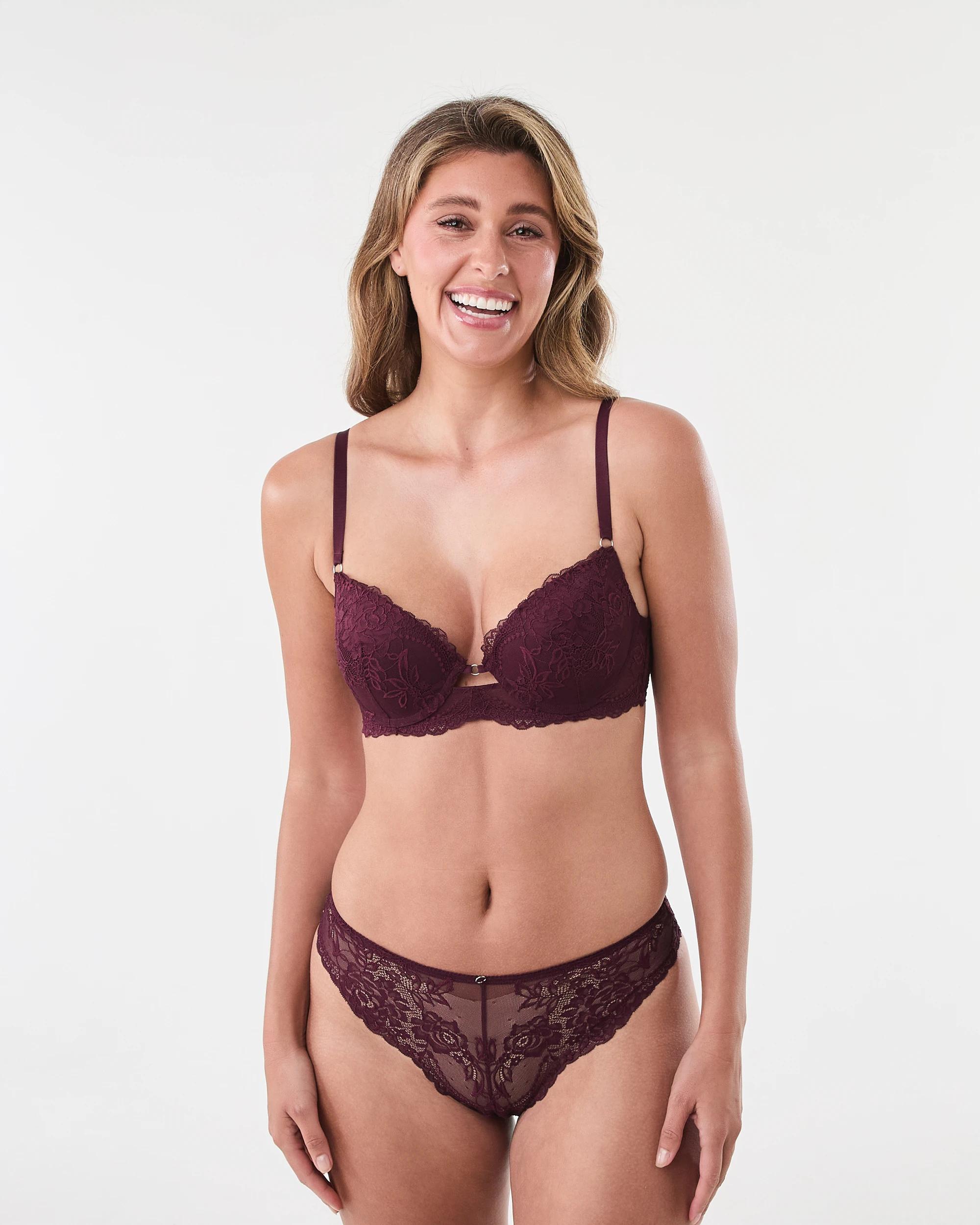 5 Co-ordinated Lace Cheeky Bikini Briefs Velvet Red, 5 of 5