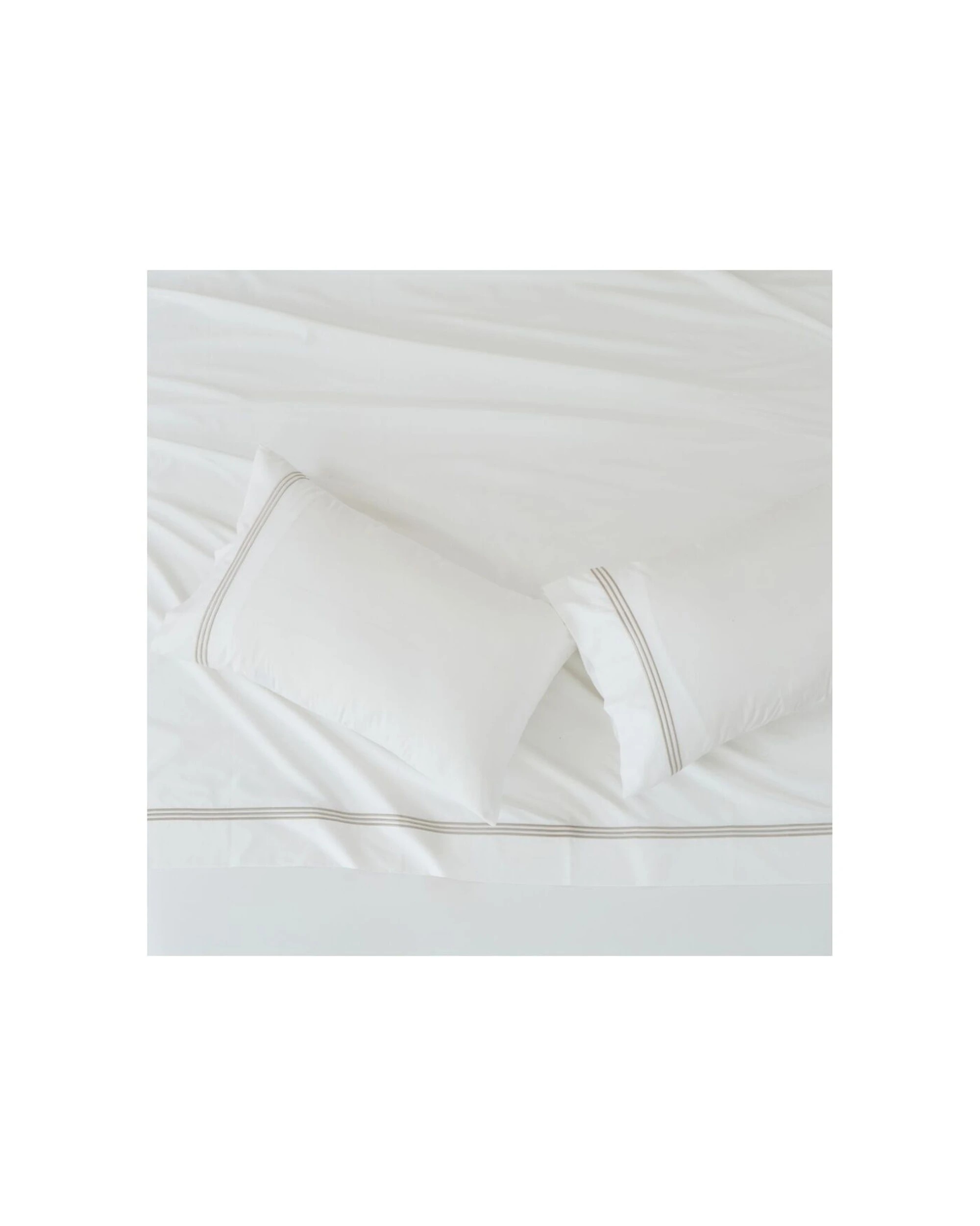 8 Grosvenor House 500TC Egyptian Cotton Hotel Embroidered Bed Bedding Sheet Set - Queen Bed - White, 8 of 8