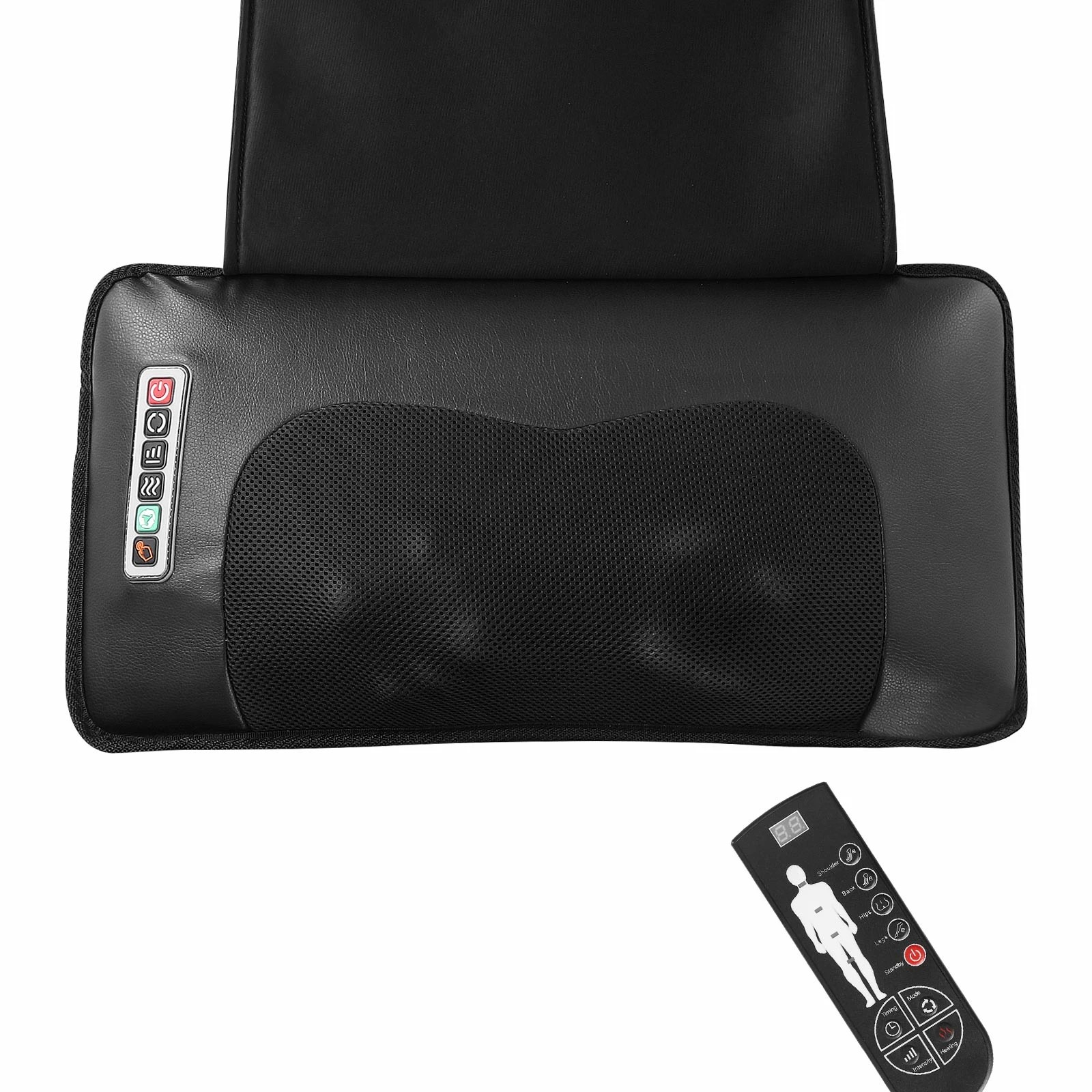 6 HOMASA Heating Massage Mat Full Body Vibration Electric Heated Chair Pad Shiatsu Neck Shoulder Back Leg Massager, 6 of 8