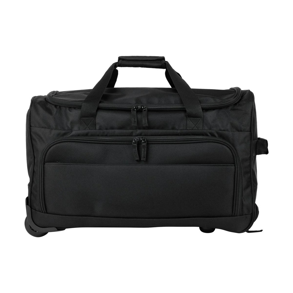 2 54L Rolling Duffle with Pockets - Black, 2 of 7