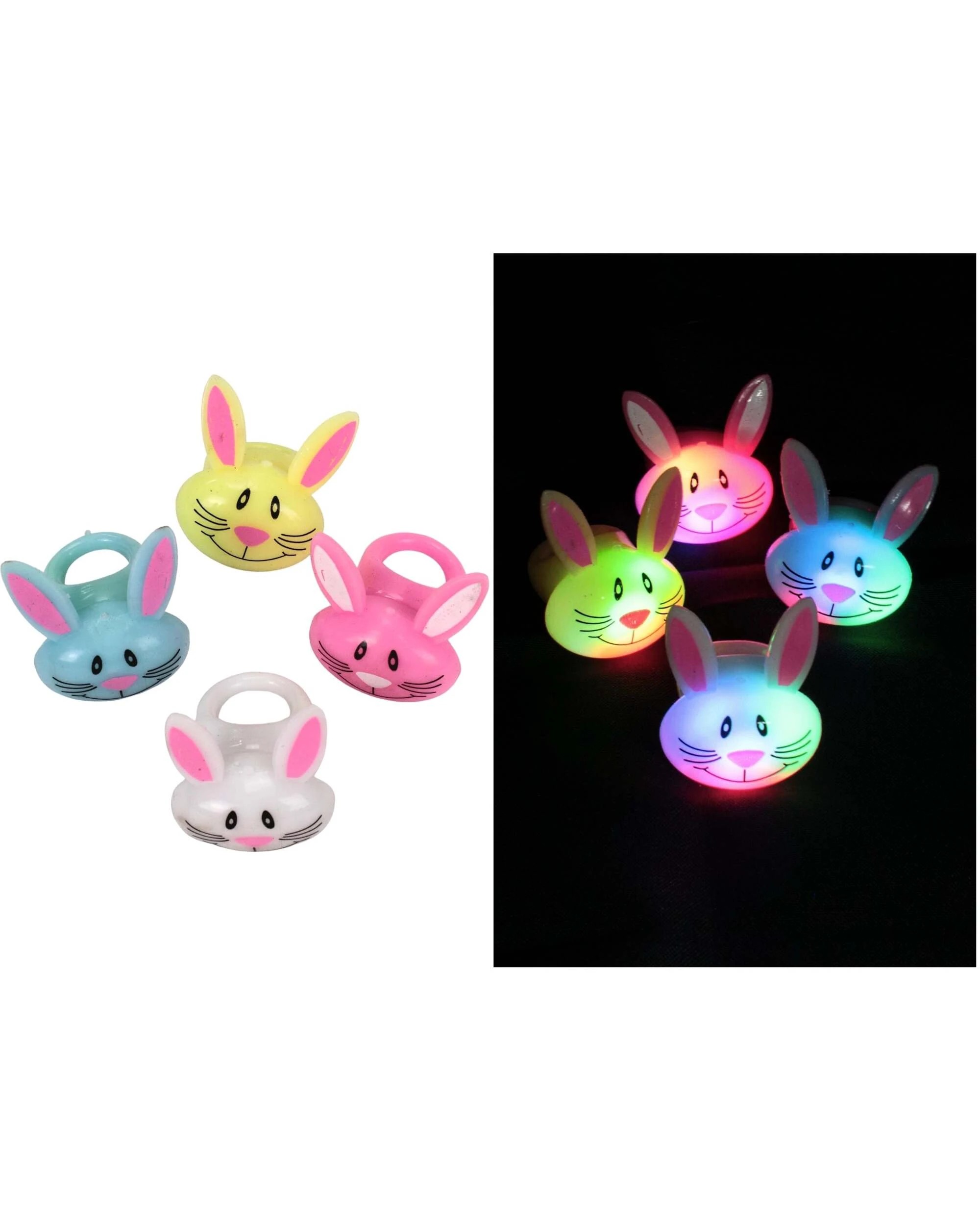 1 Artwrap Easter Bunny Light Up Rubber Rings - Assorted, 1 of 3