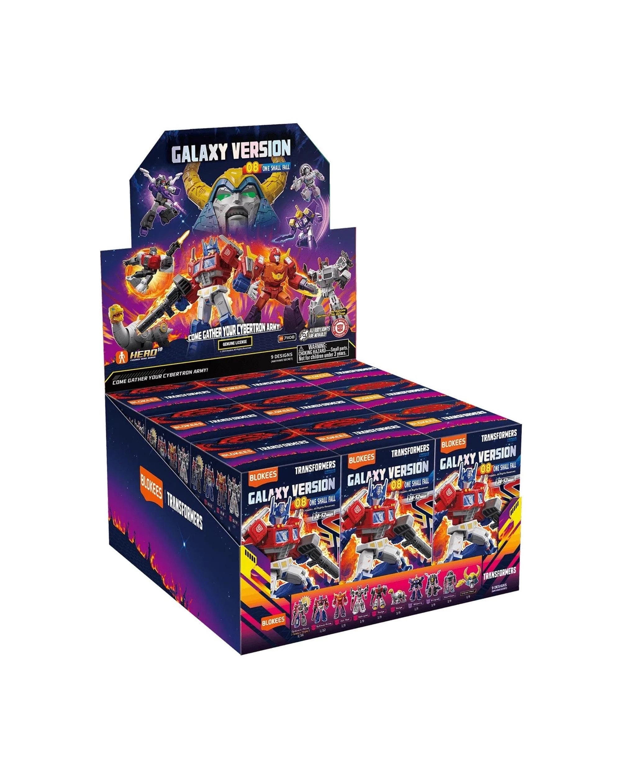 1 Blokees Transformers Galaxy Version 08 One Shall Fall Model Kit Blind Box Full Case Set of 9, 1 of 10