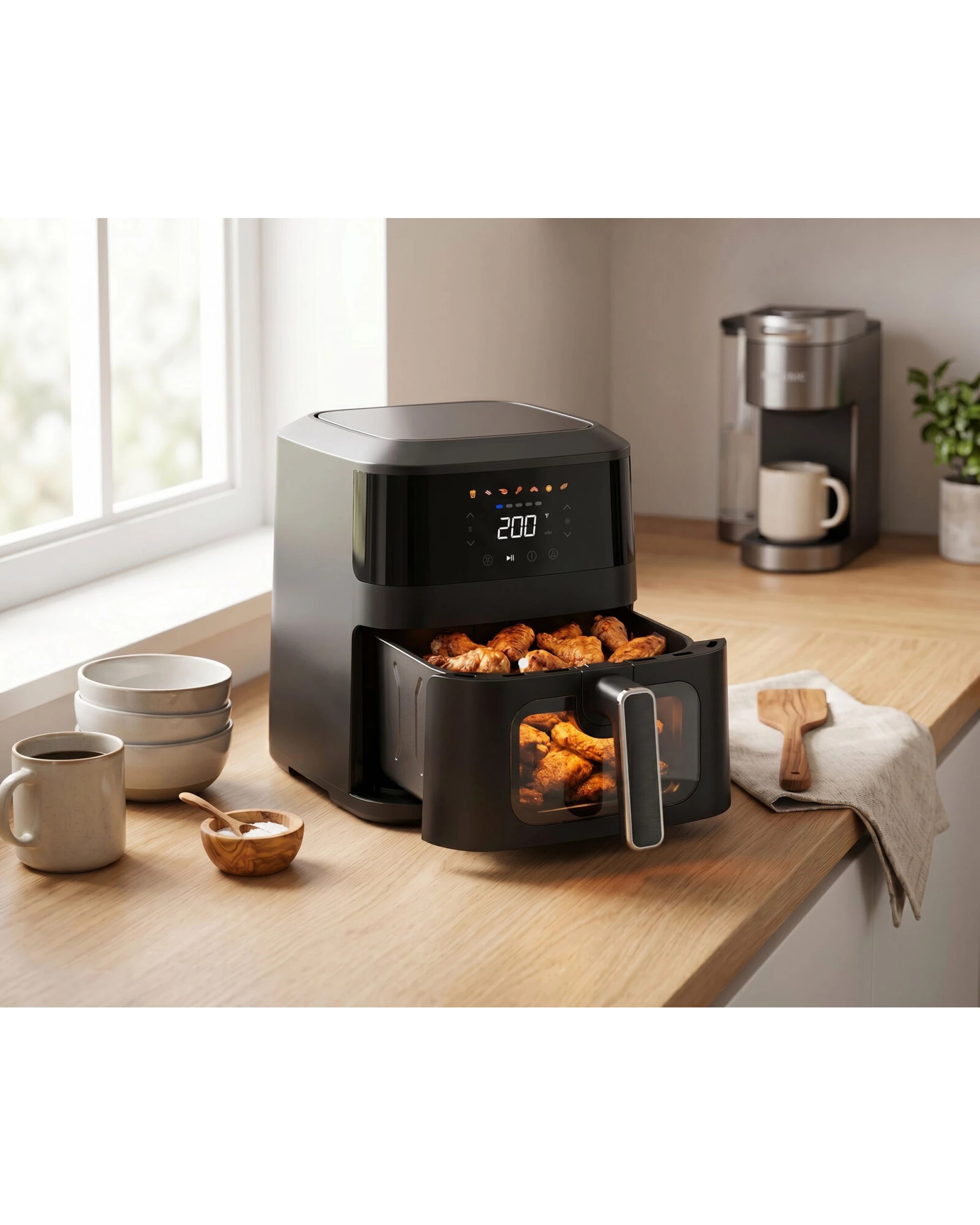 4 Healthy Choice 1400W 5L Non-Stick Digital Air Fryer with Clear Viewing Window, 4 of 4