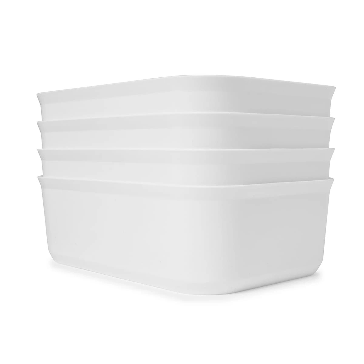 5 4 Pack 3L Utile Tub - Medium, White, 5 of 8