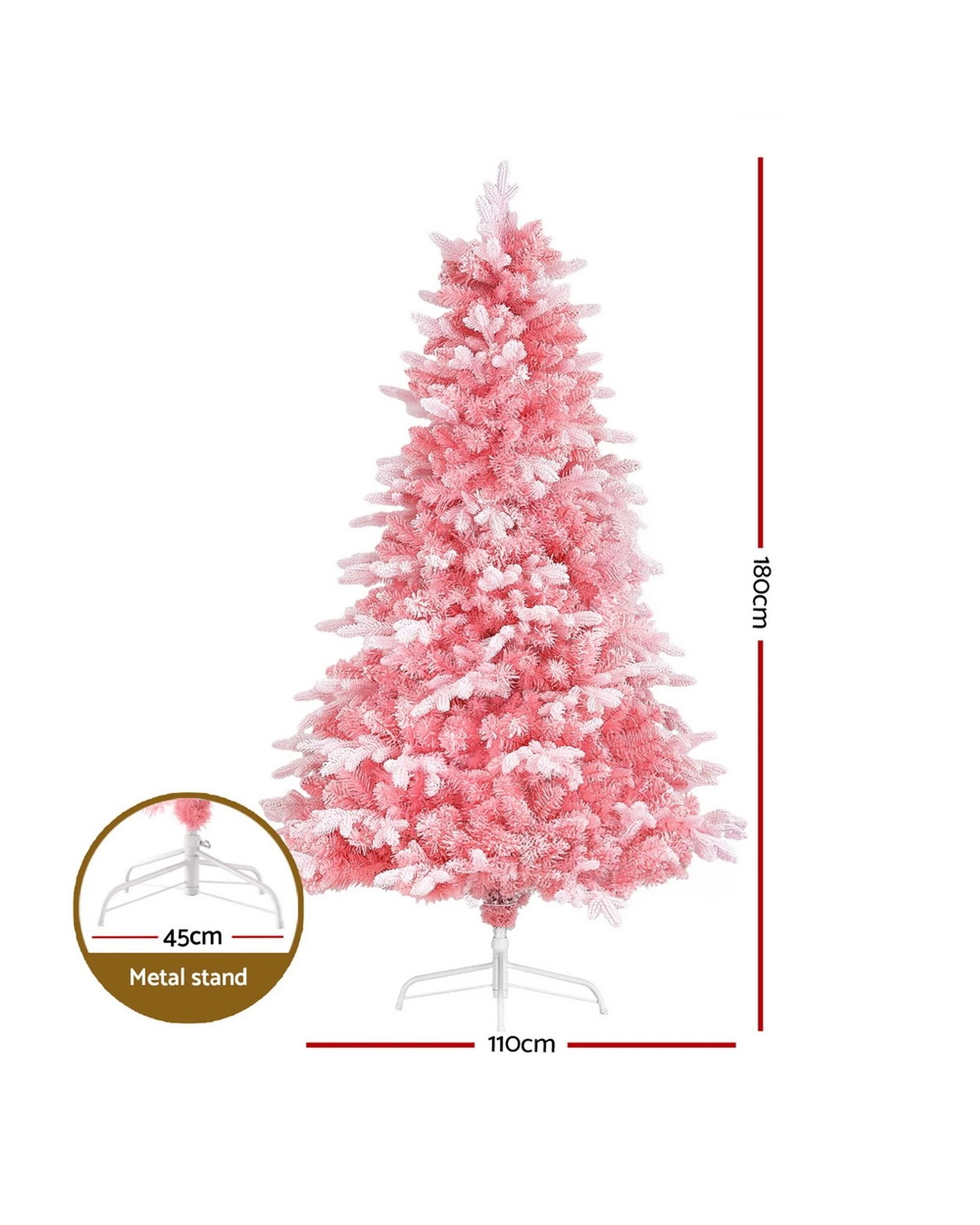2 Jingle Jollys Christmas Tree 1.8m Pink Xmas Tree Snowy Party Decor 810 Tips
 - Pink, 2 of 3