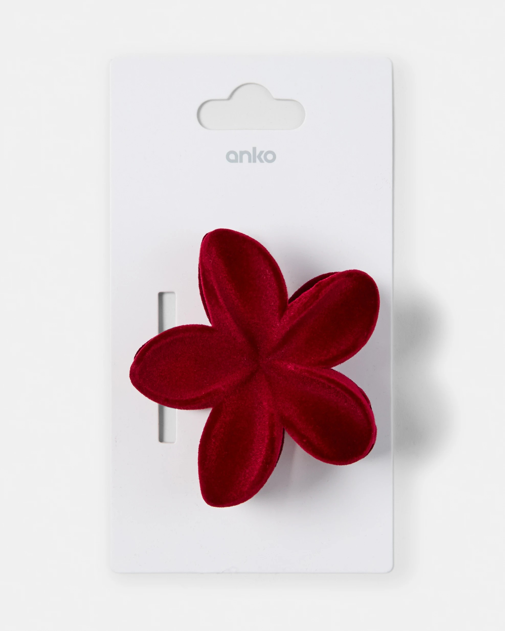 3 Red Velvet Frangipani Claw Hair Clip, 3 of 3