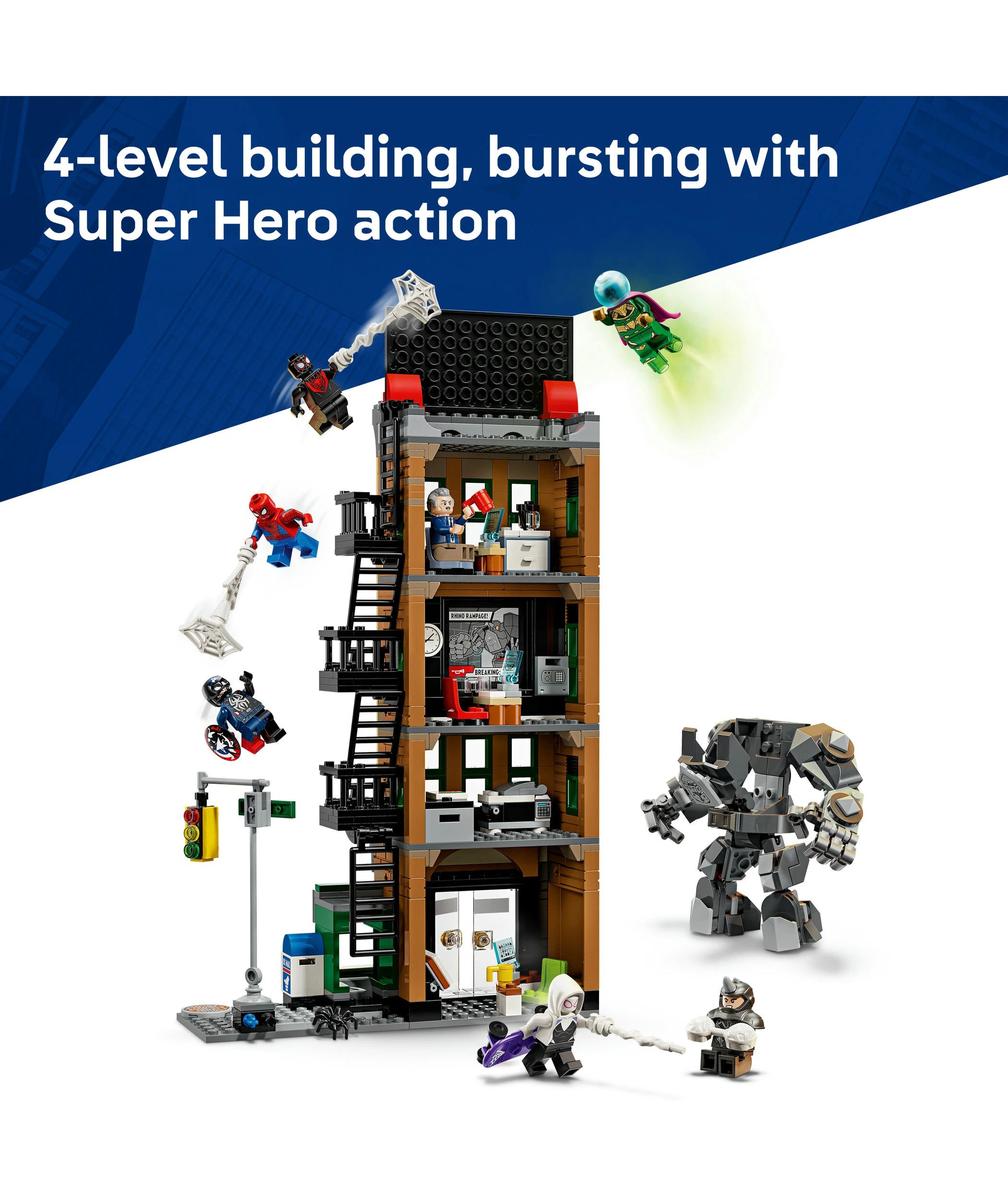 4 LEGO Super Heroes Spider-Man vs. Mysterio: The Daily Bugle 76342, 4 of 10