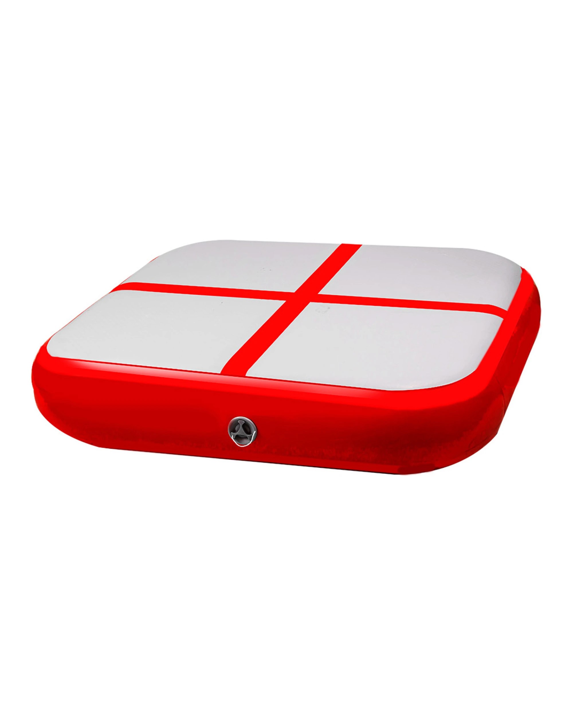 1 Powertrain 1m x 20cm Airtrack Spot Square Inflatable Gymnastics Tumbling Mat Air Track Exercise Yoga Mat - Red, 1 of 4
