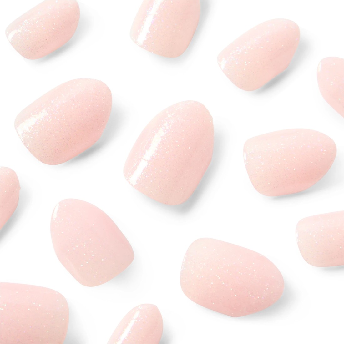 3 OXX Junior 24 Pack Pre-Glued Stick-On Nails - Shimmer, Pink and White, 3 of 5