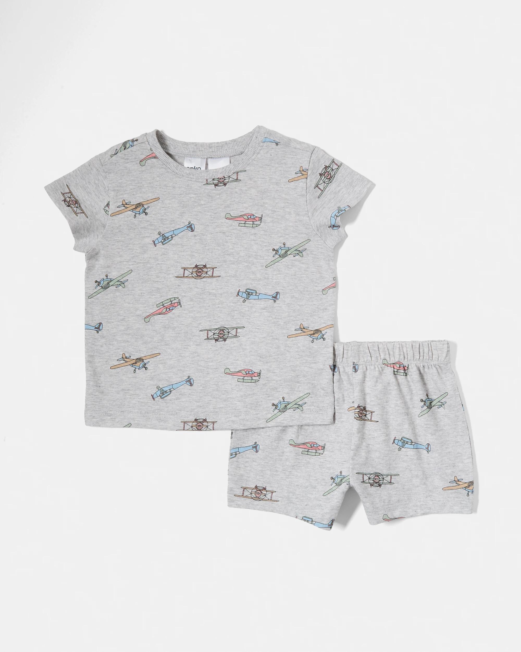 1 Short Sleeve Pyjama Set COLOURFUL PLANES, 1 of 4