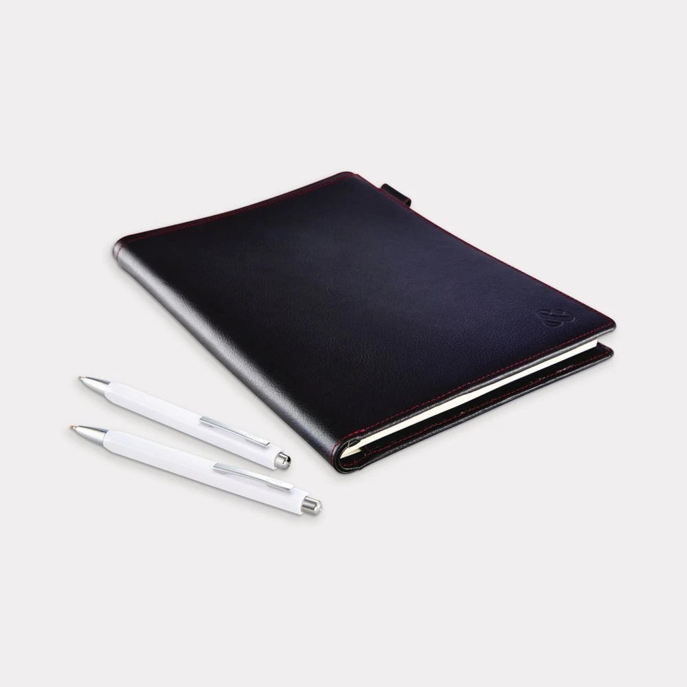 5 Otto B5 Leather Book Cover with Refill 128 Pages Black, 5 of 5