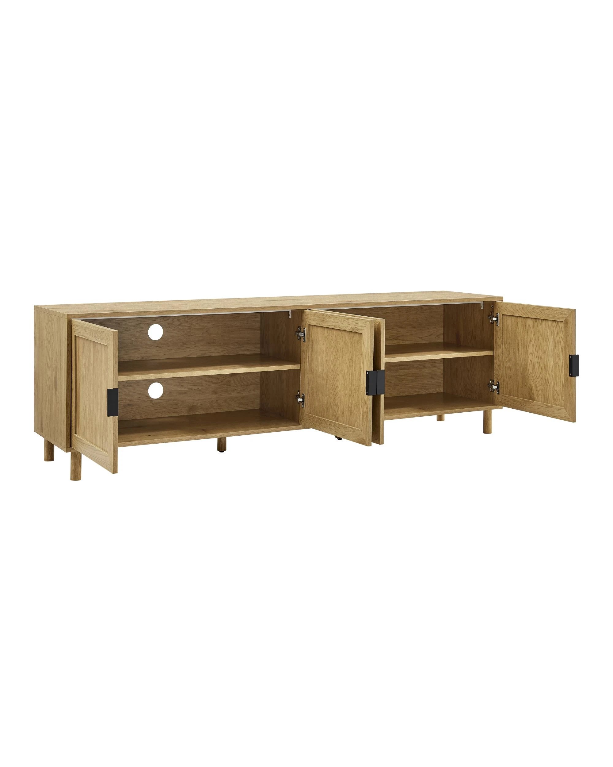 5 Kodu Lowline TV Entertainment Unit 4 Doors Oak - Natural, 5 of 6