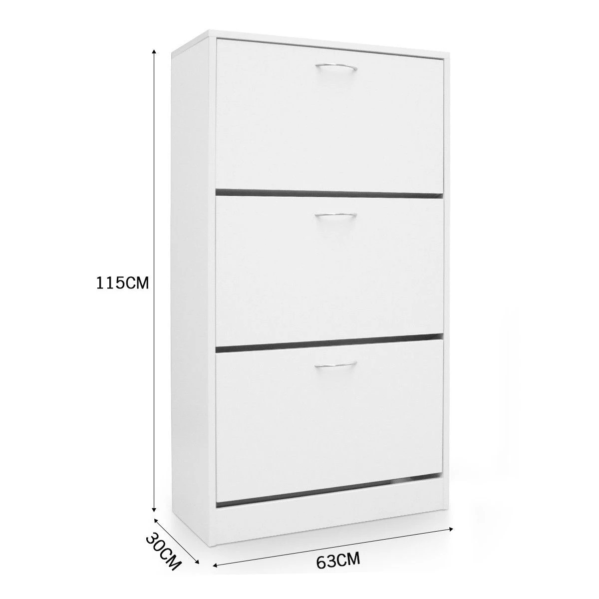 3 Ausway Modern 3-Drawer Shoe Cabinet Shoe Organizer Rack, 3 of 6