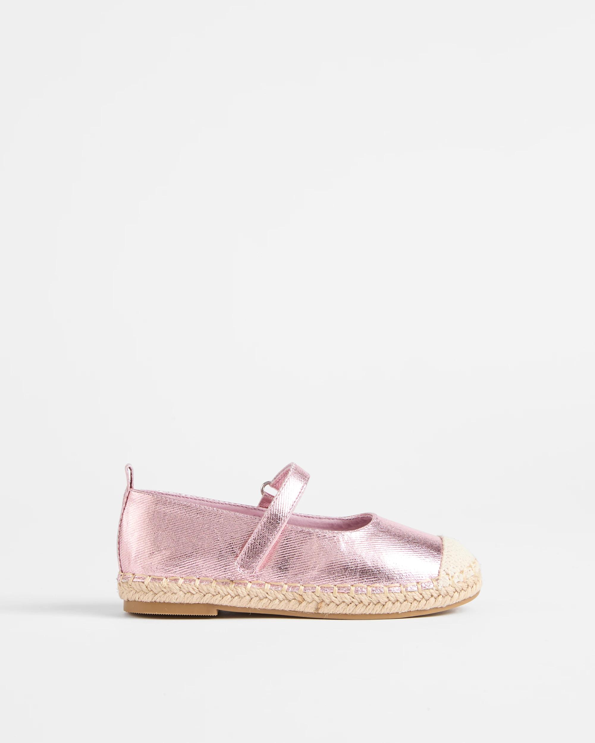 1 Target Girls Junior Espadrille Ballet Flat PINK, 1 of 3