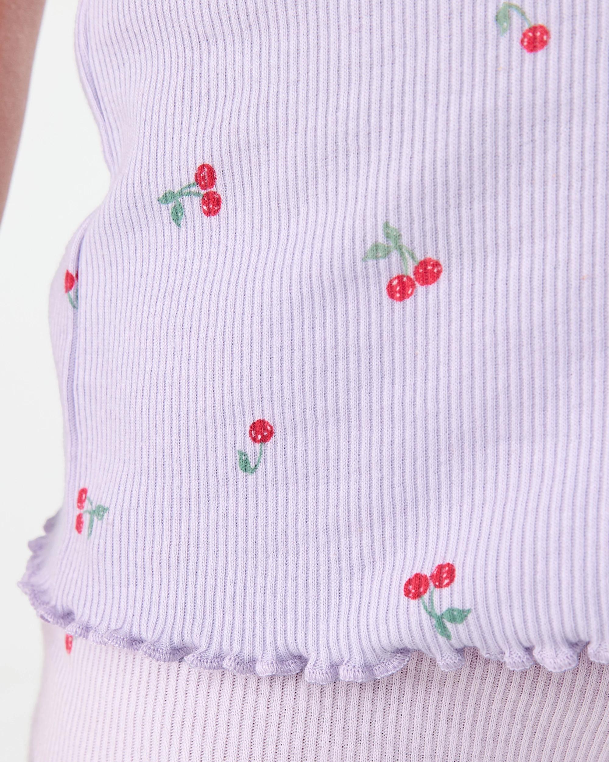 5 Short Sleeve Rib T-shirt Pur Cherry, 5 of 10