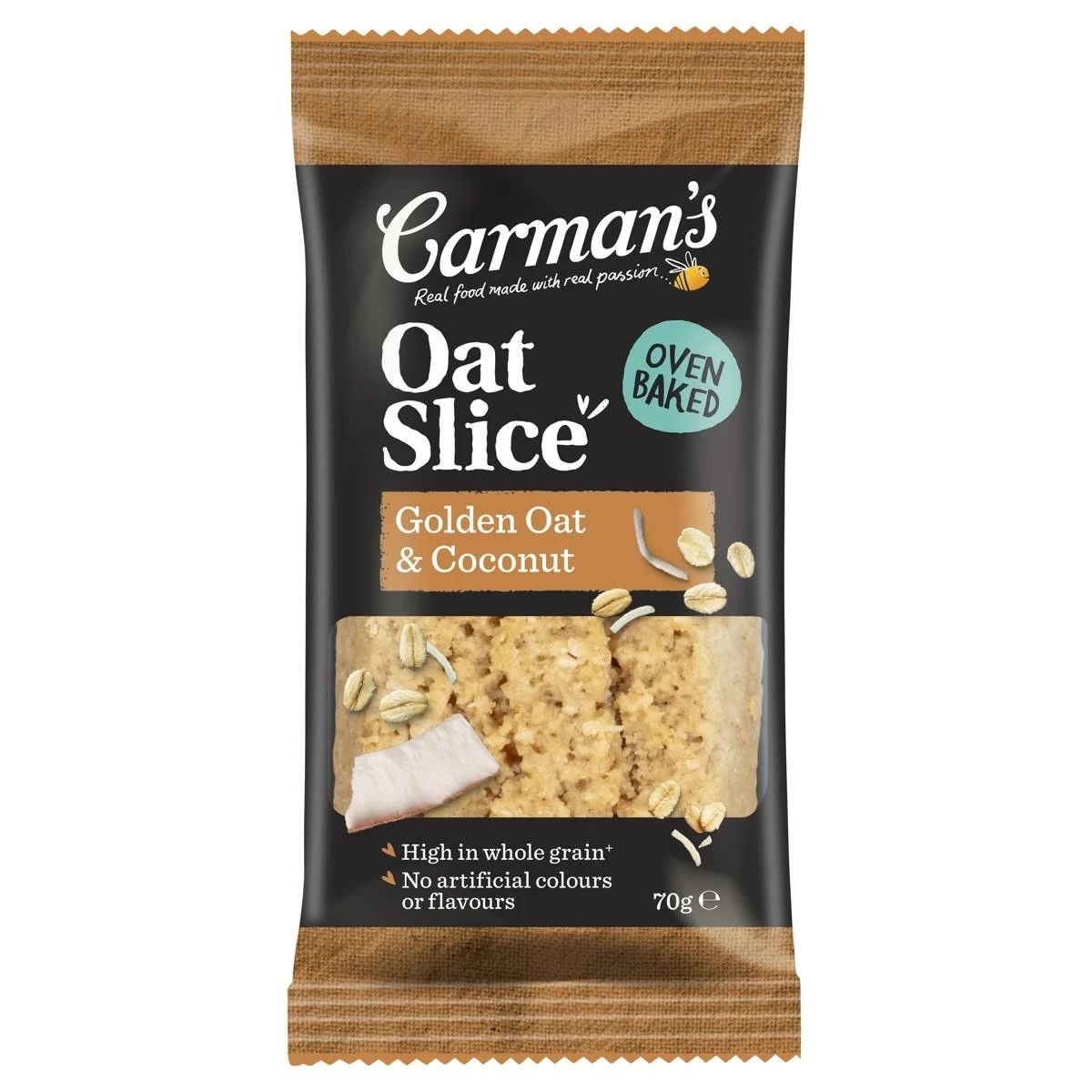 1 Carman's Golden Oat & Coconut Slice 70g, 1 of 2