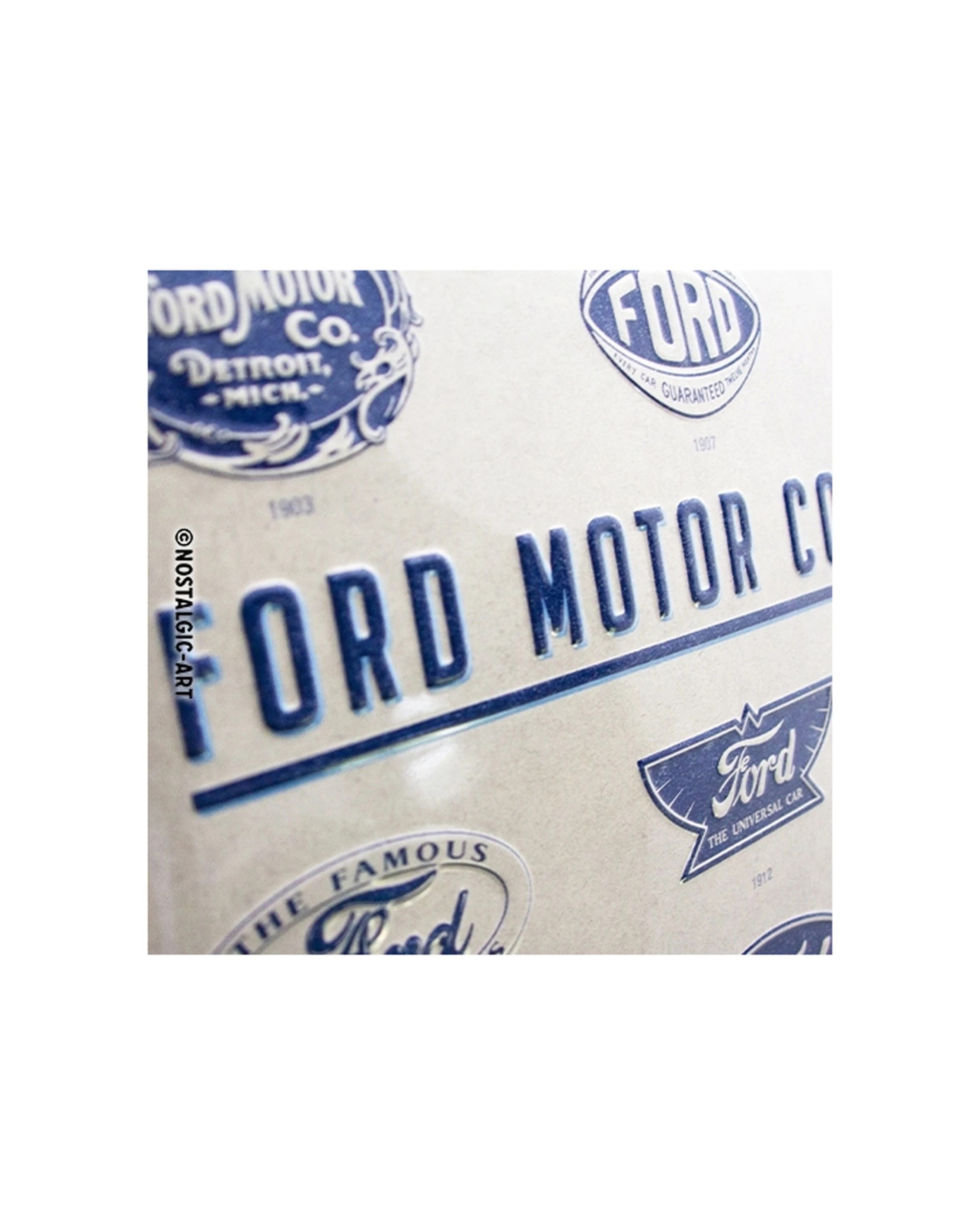 2 Nostalgic-Art Large 30x40cm Metal Wall Art Sign Plaque - Ford Logo Evolution - Multi, 2 of 4