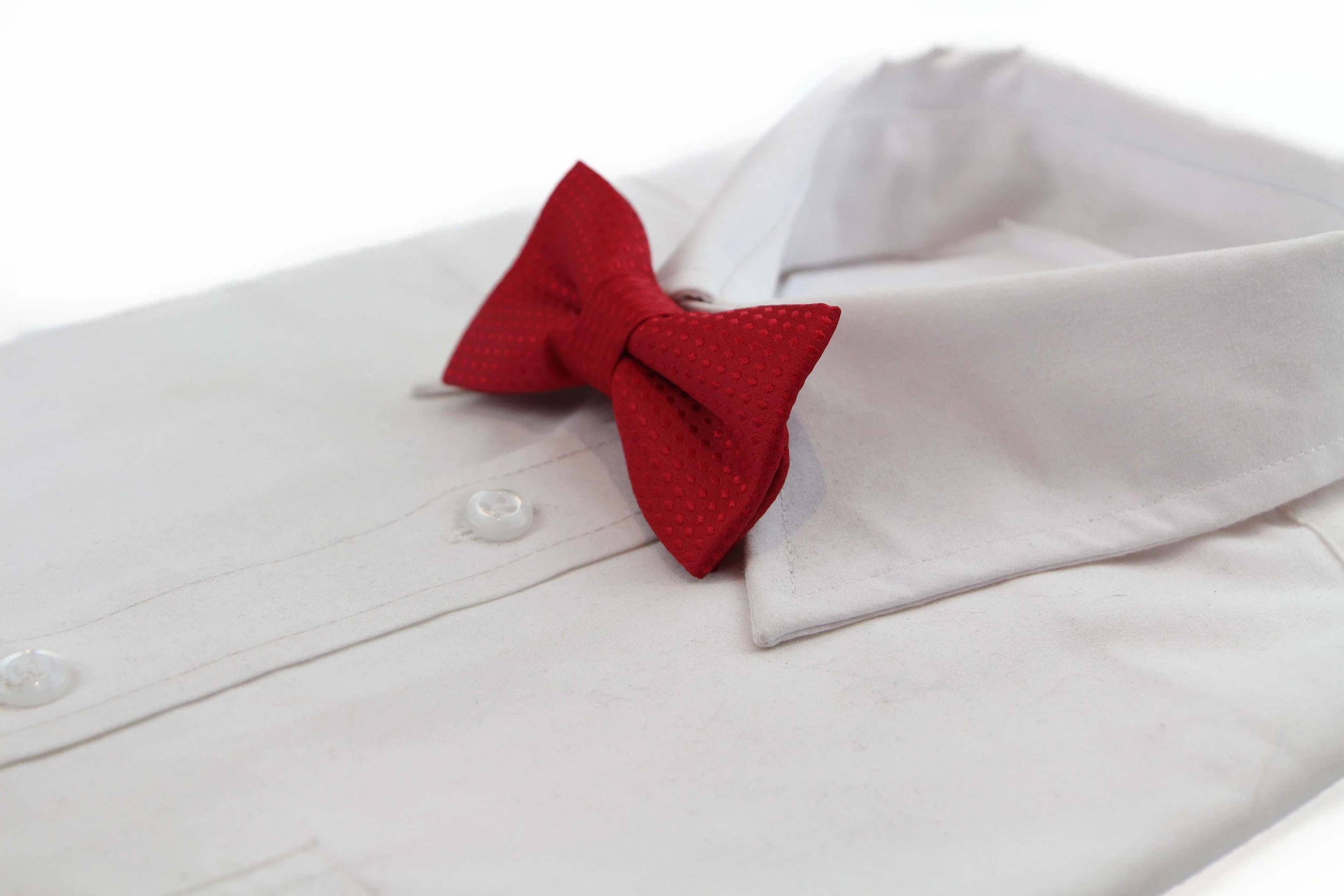 4 Zasel Boys Red Polka Dot Pattern Bow Tie - Red, 4 of 5