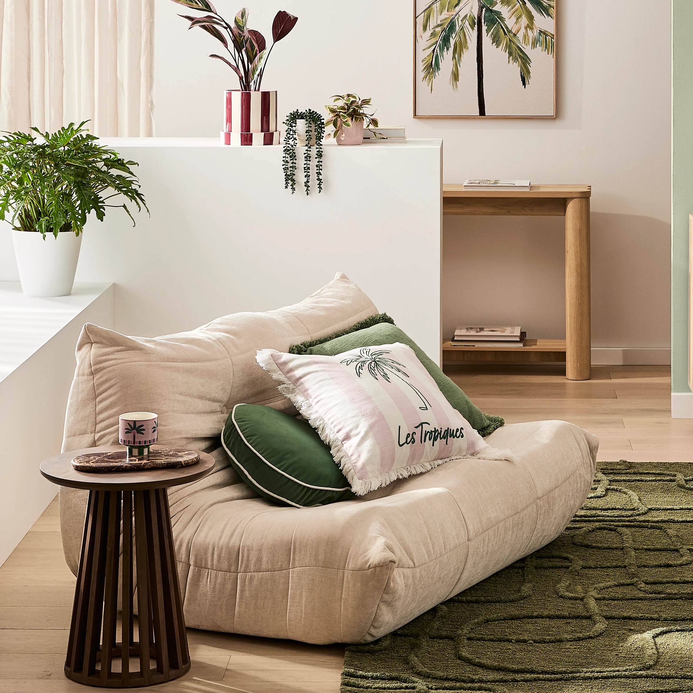 5 50cm Palm Stripe Cushion, 5 of 5