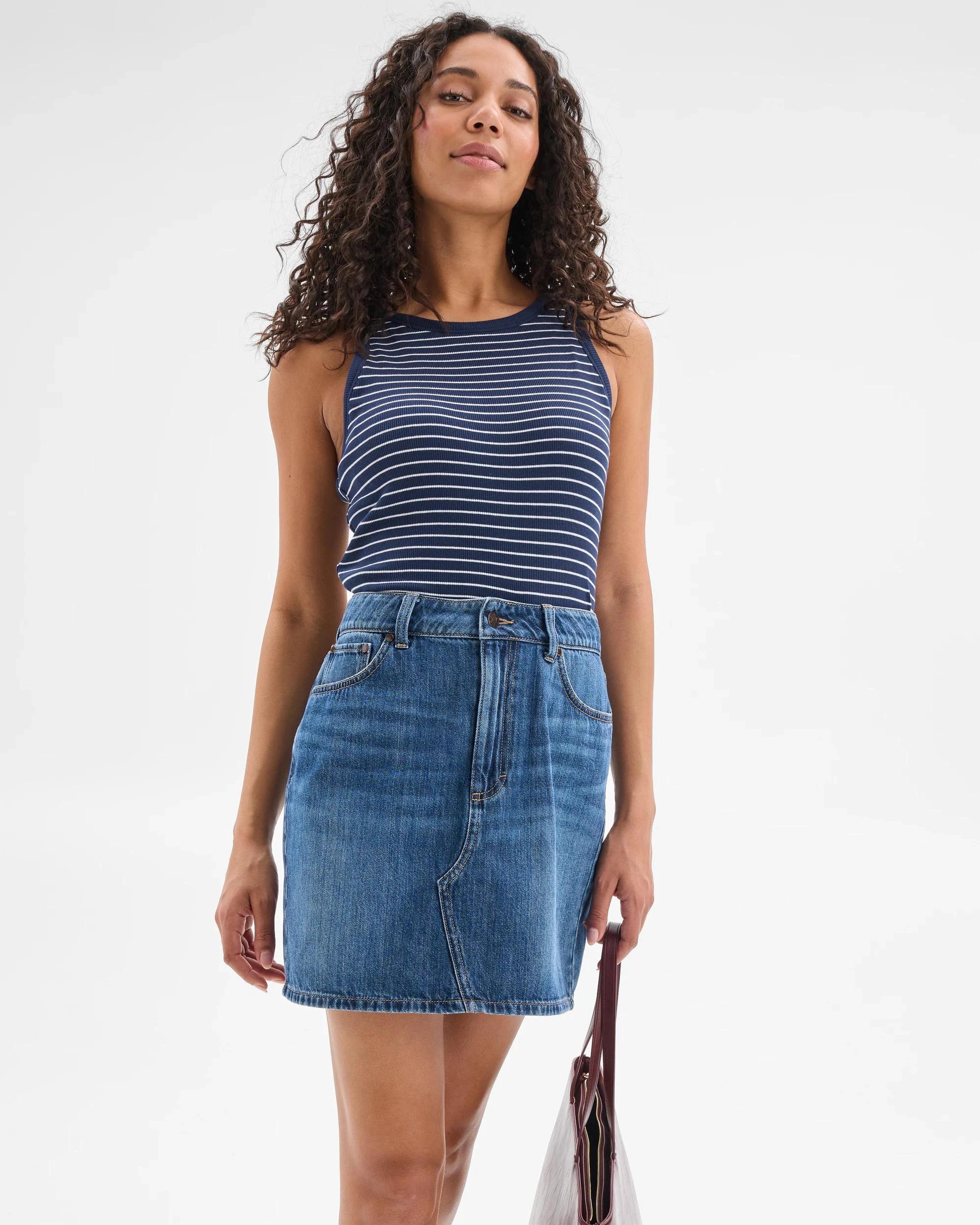 3 Target Denim Mini Skirt MEDITERRANEAN BLUE, 3 of 8