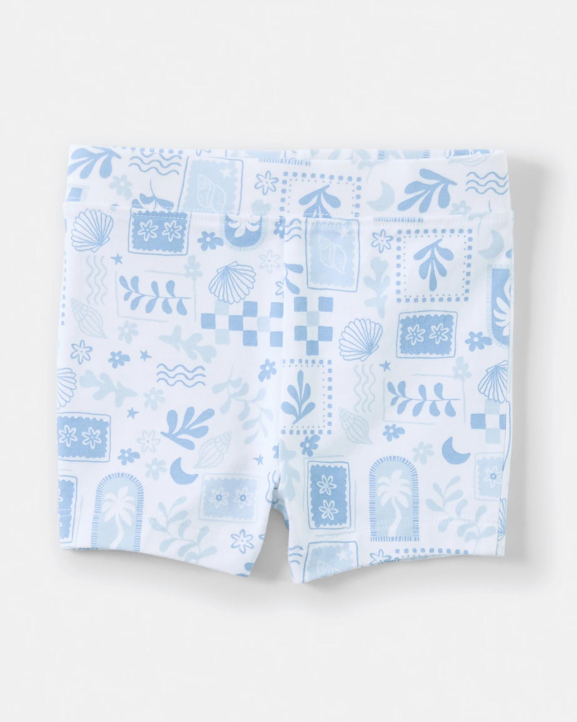 3 3 Pack Print Bike Shorts Blu Cstl, 3 of 8