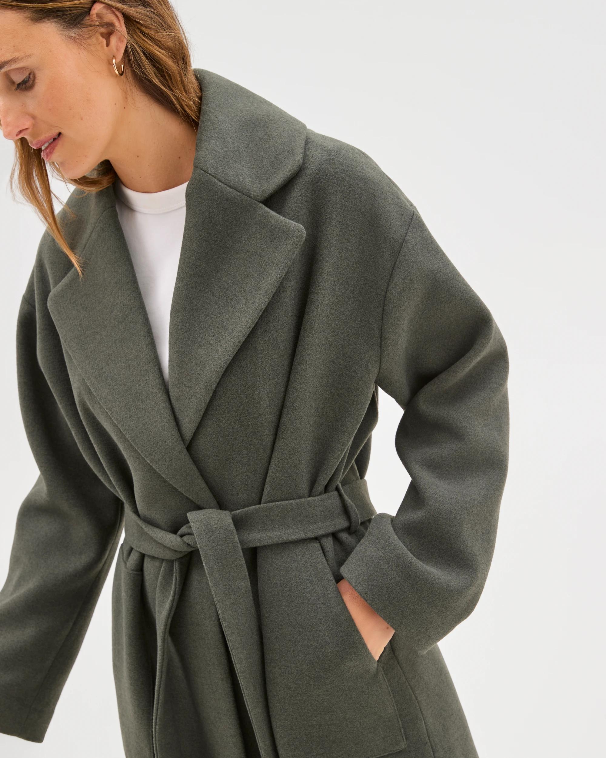 6 Target Woman Soft Wrap Coat OREGANO, 6 of 9