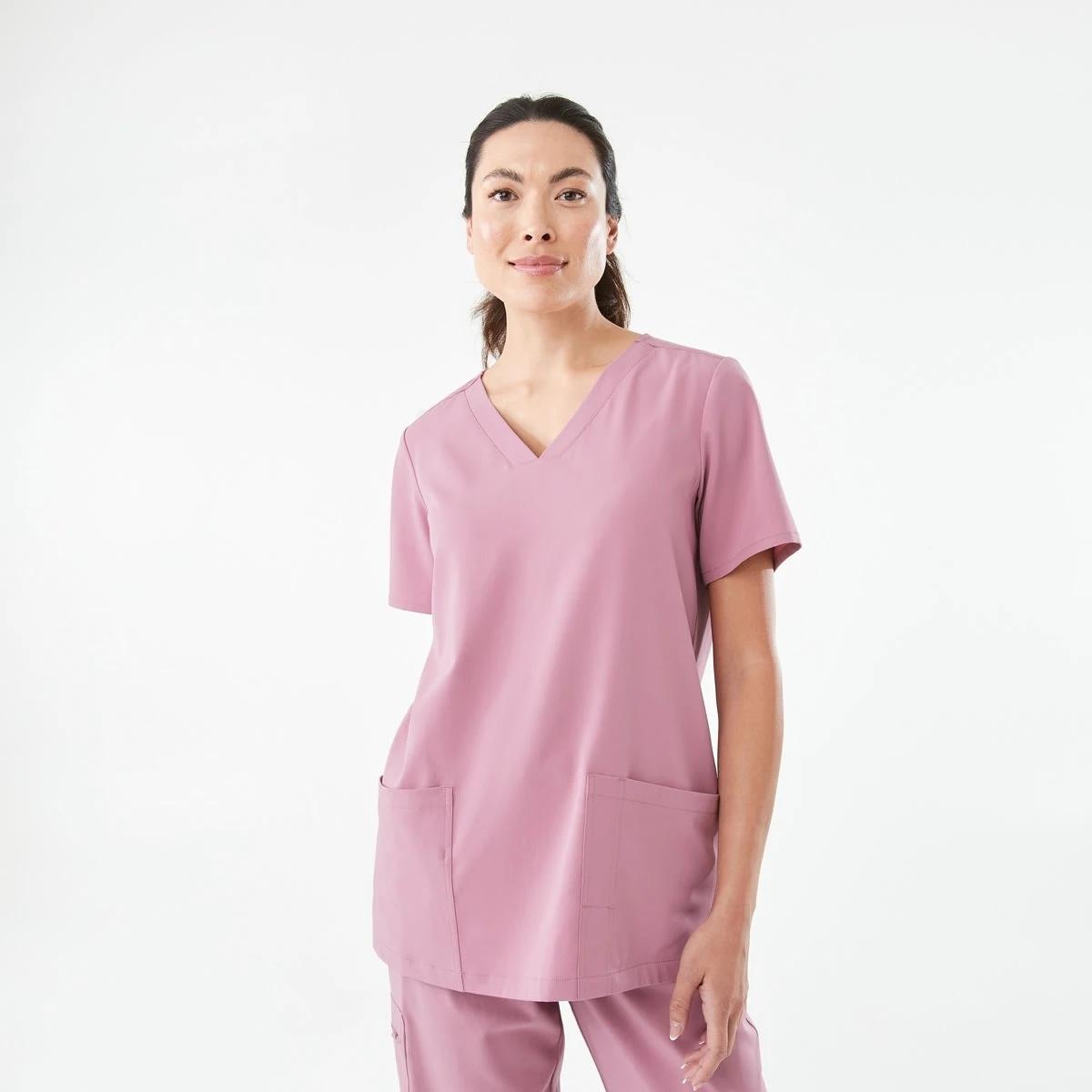 1 Work Short Sleeve Scrub Top Pnk Rose, 1 of 8