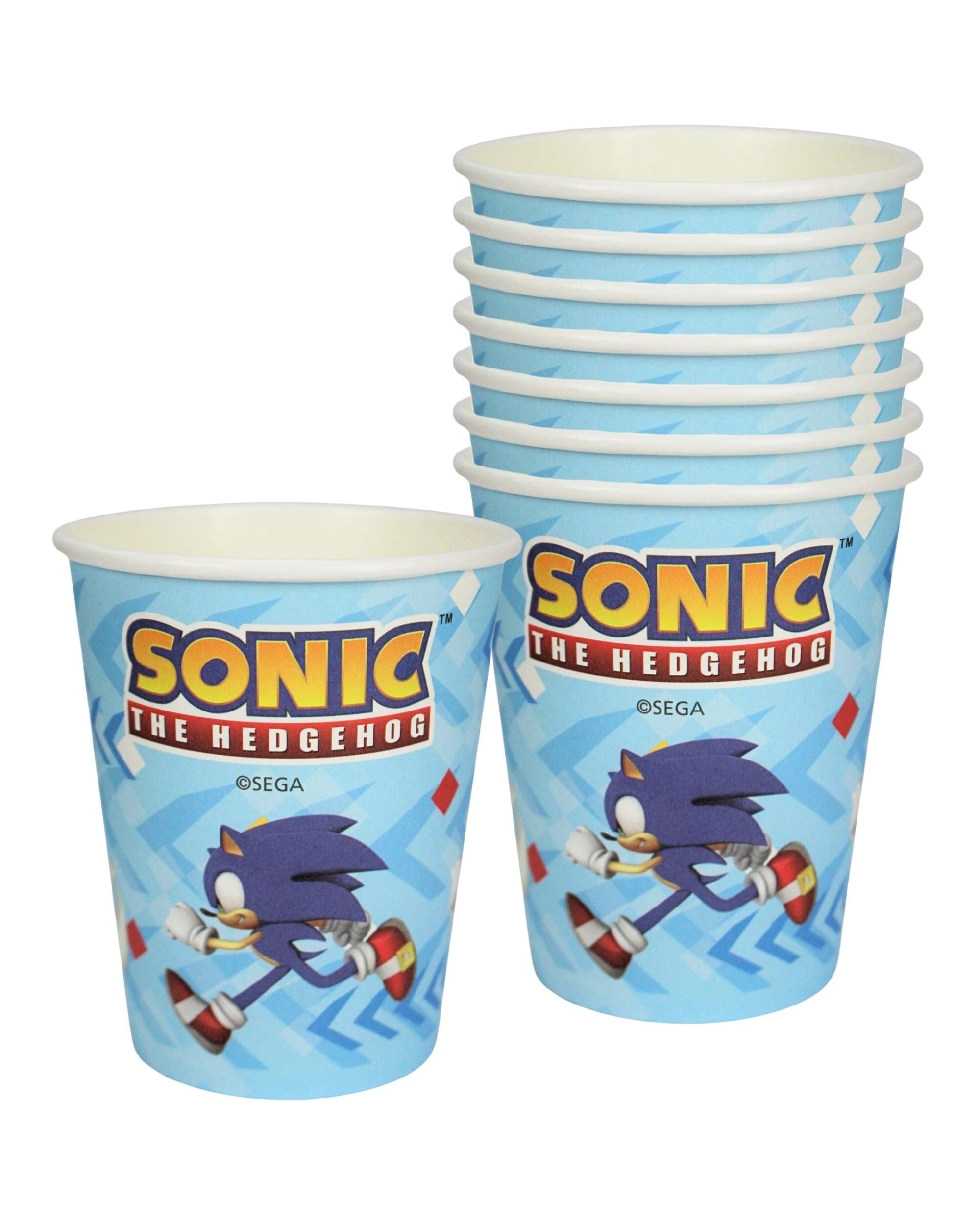 1 Artwrap Sonic The Hedgehog Speed Paper Cups Pack of 8 - Blue, 1 of 3