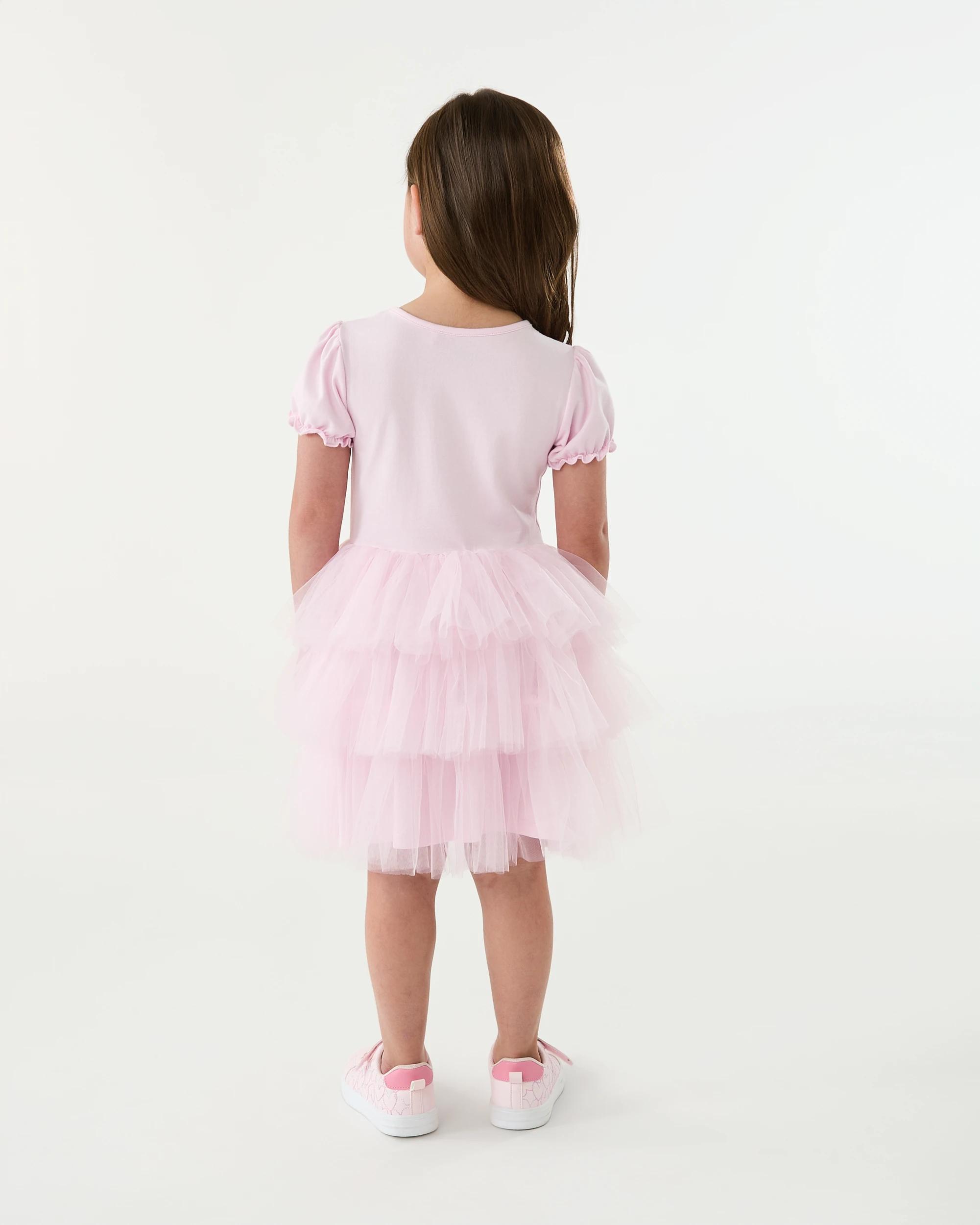 7 Short Sleeve Tiered Tutu Dress Pnk Uncrn, 7 of 7