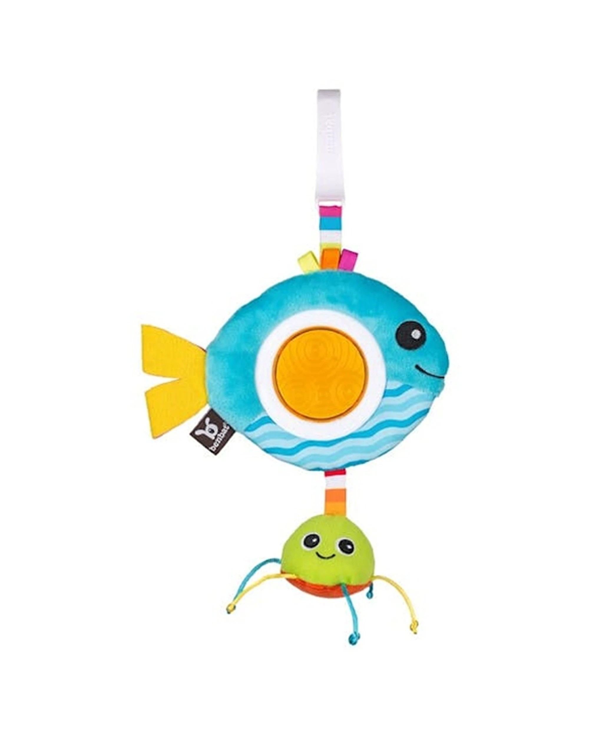 1 Benbat Dazzle Friends Travel Rattle Stroller And Pram Hanging Baby Toy Fish - Multi, 1 of 1