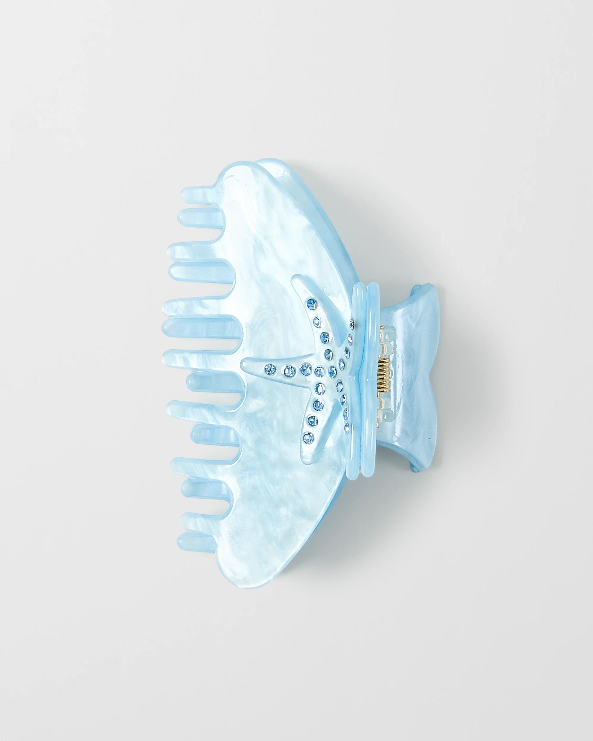 1 Blue Novelty Starfish Claw Hair Clip Acc Blue, 1 of 3