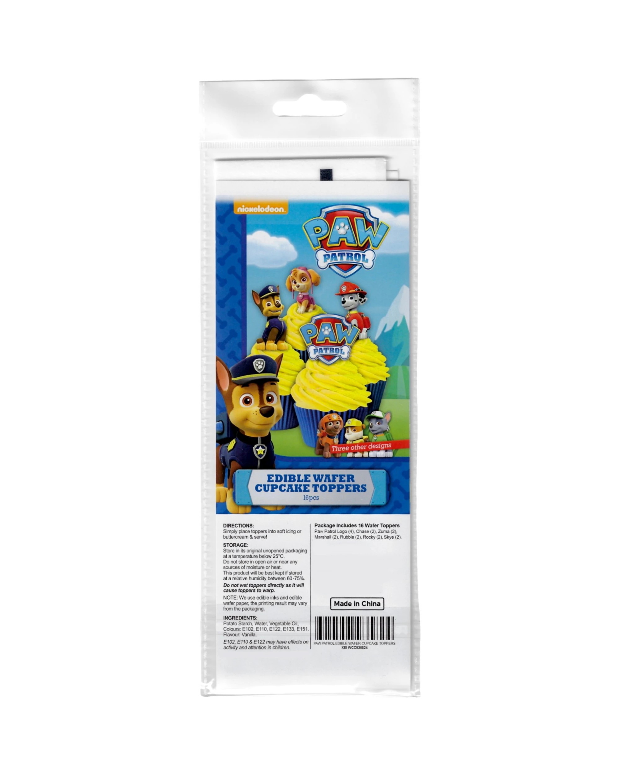 2 PAW Patrol Paw Patrol Edible Wafer Cupcake Toppers Pack of 16, 2 of 2