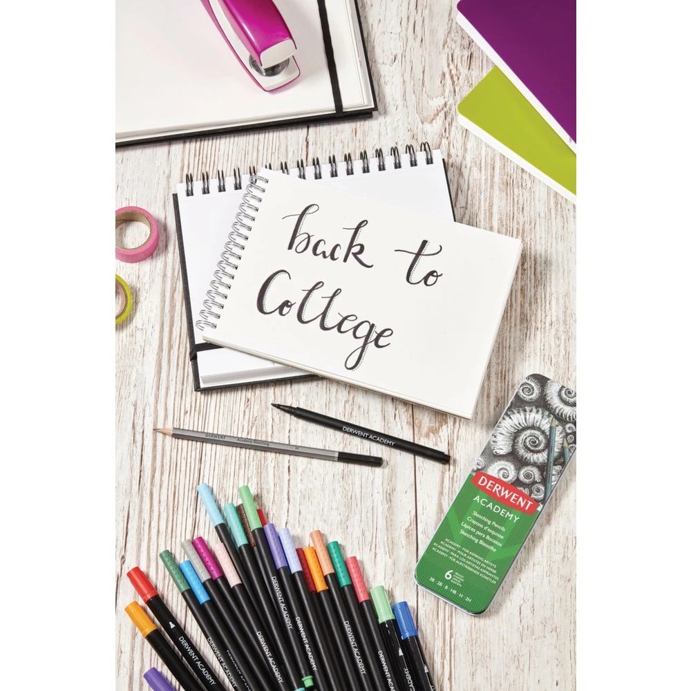 5 Derwent Academy Sketching Pencils 6 Pack, 5 of 10