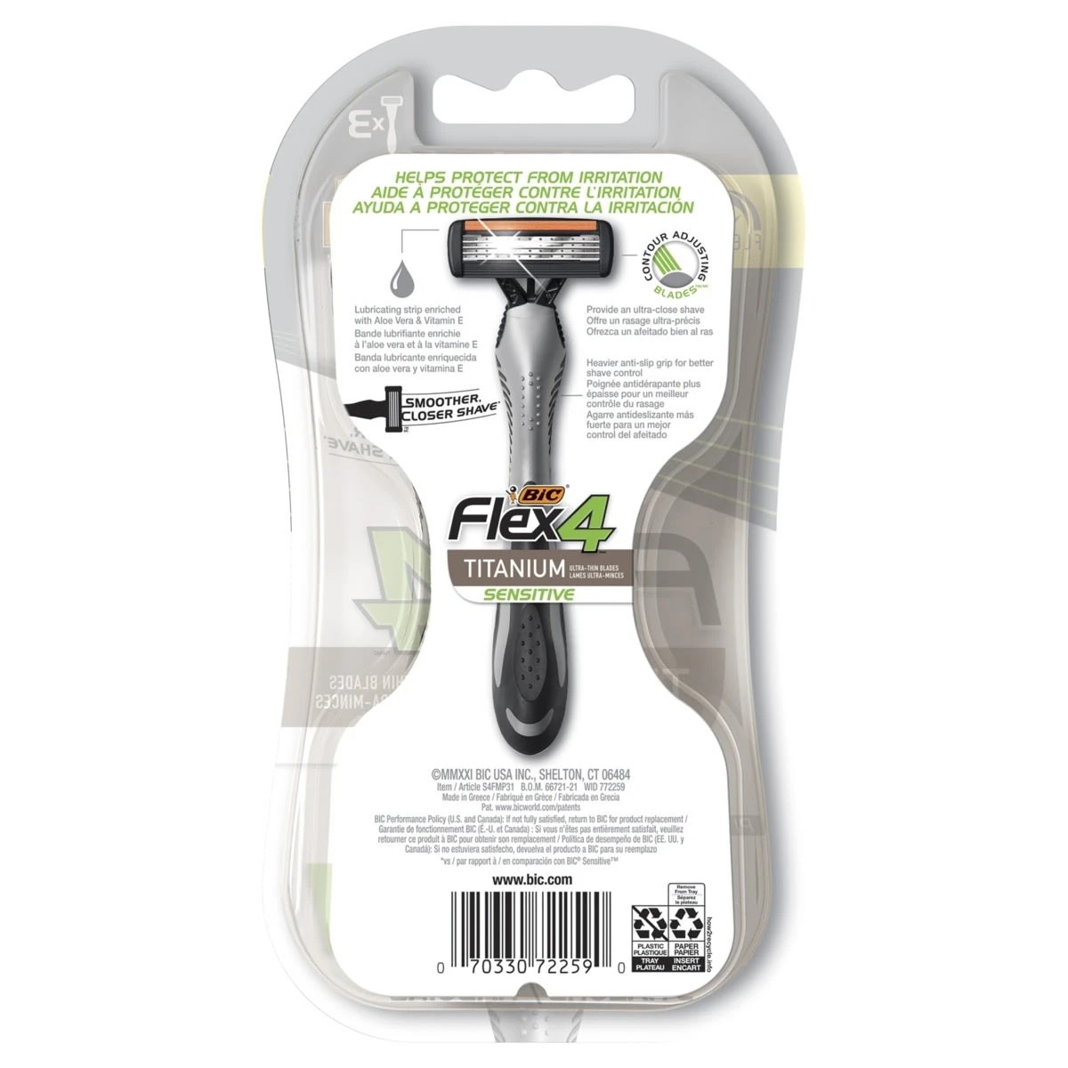 5 3 Pack BIC Flex4 Mens Disposable Razors, 5 of 5