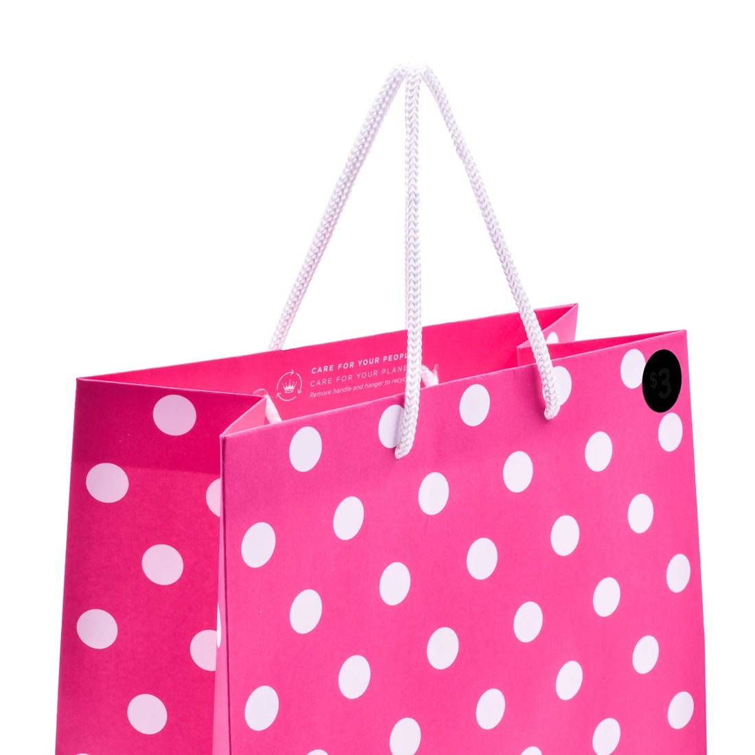 3 Hallmark Pink Polka Dot Gift Bag - Medium, 3 of 3