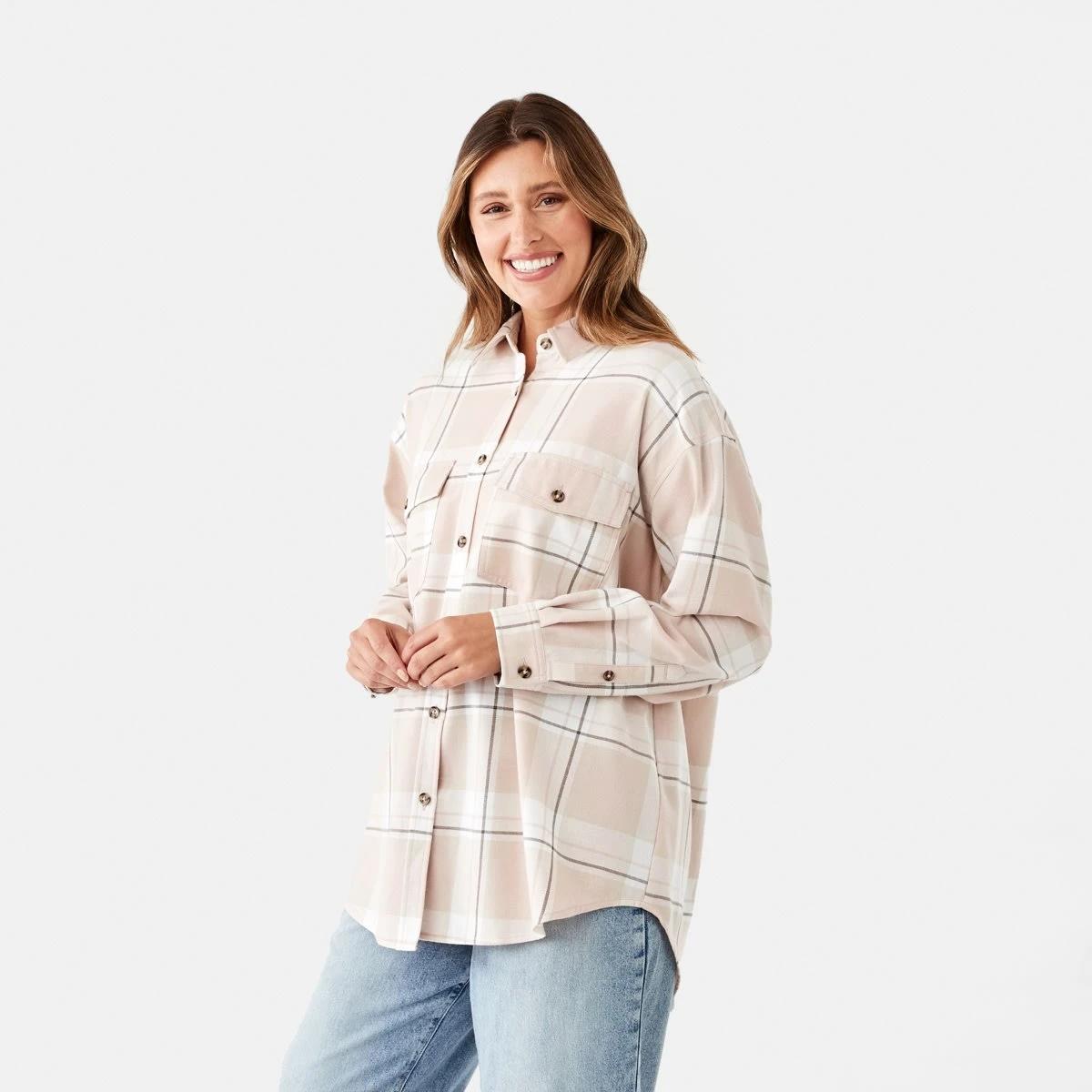 3 Long Sleeve Brushed Check Shirt Pink Check, 3 of 9