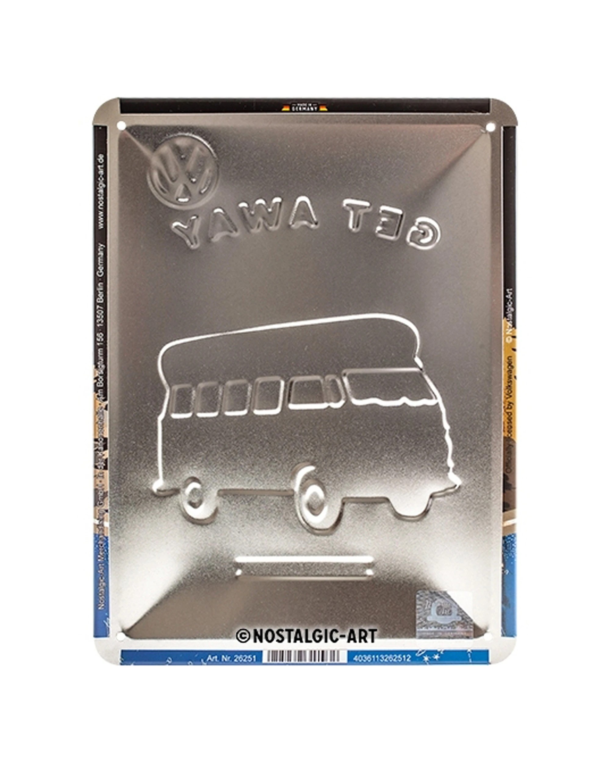 3 Nostalgic-Art 15x20cm Small Metal Sign - VW Bulli Lets Get Away Night, 3 of 4