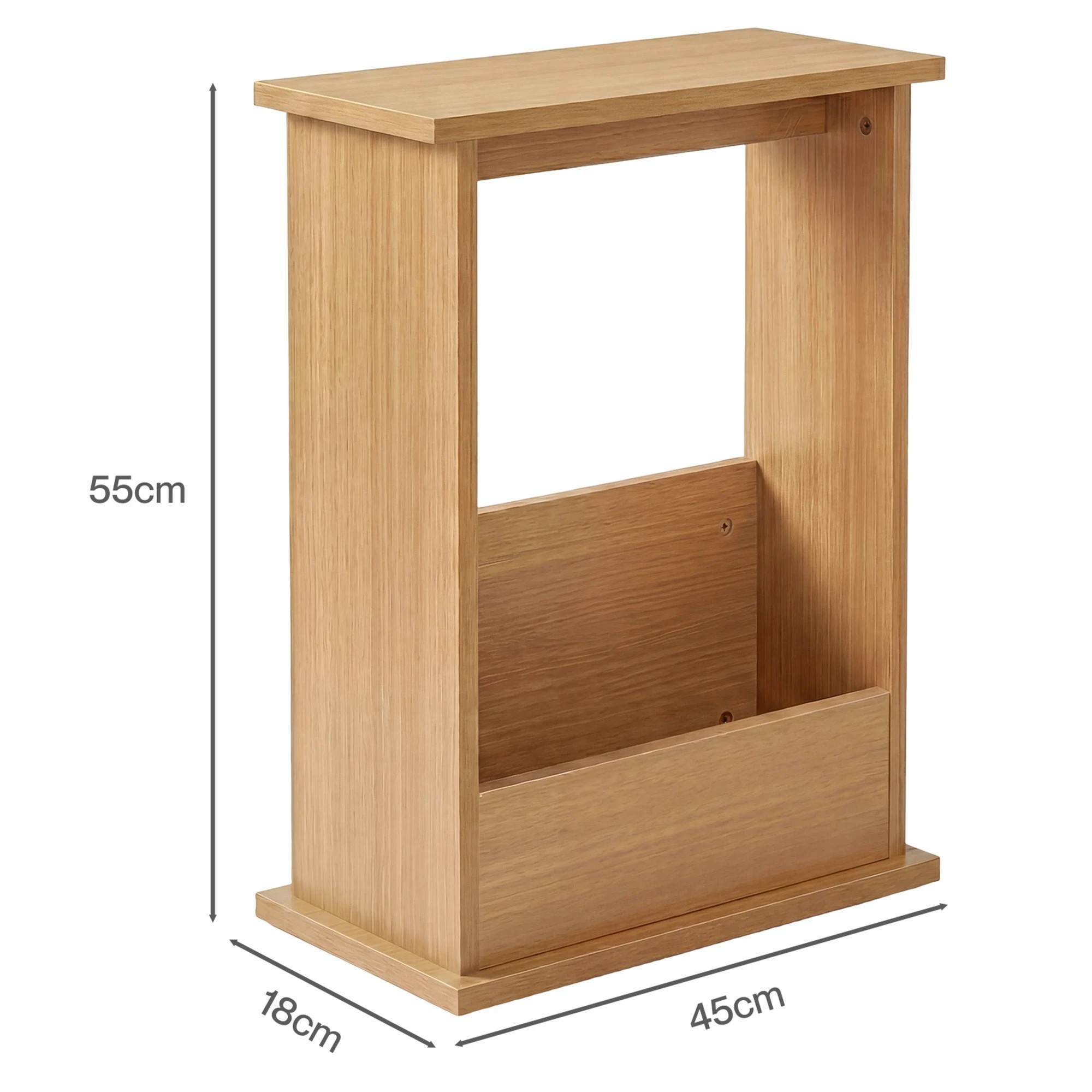 3 Levede Narrow Side Table Magazine Rack Slim End Bedside Storage Table Bedroom, 3 of 8