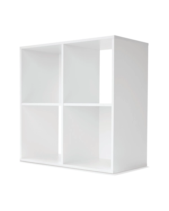 Plan a cube shelf: fit baskets in a real NZ unit - 4 Cube Display Storage Unit - White - White - Miscellaneous