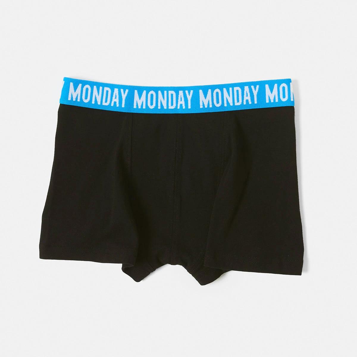 3 7 Pack Attached Elastic Trunks BLACK WEEKDAYS, 3 of 10